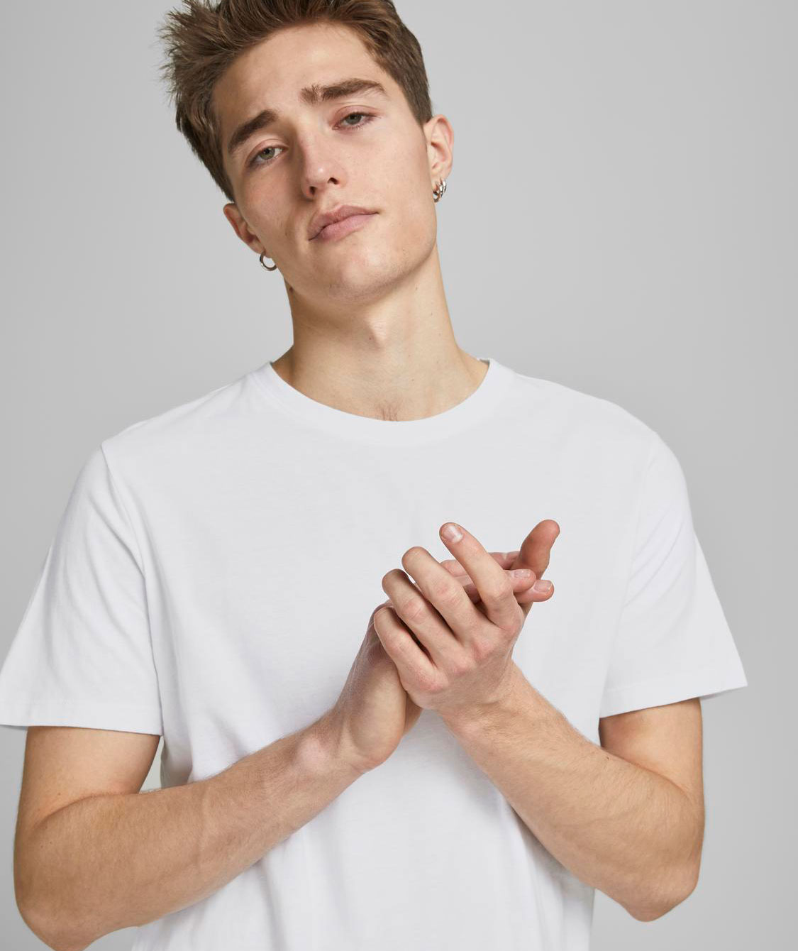 Jack & Jones JACJENS 5-pak T-shirt, White/black, large image number 5