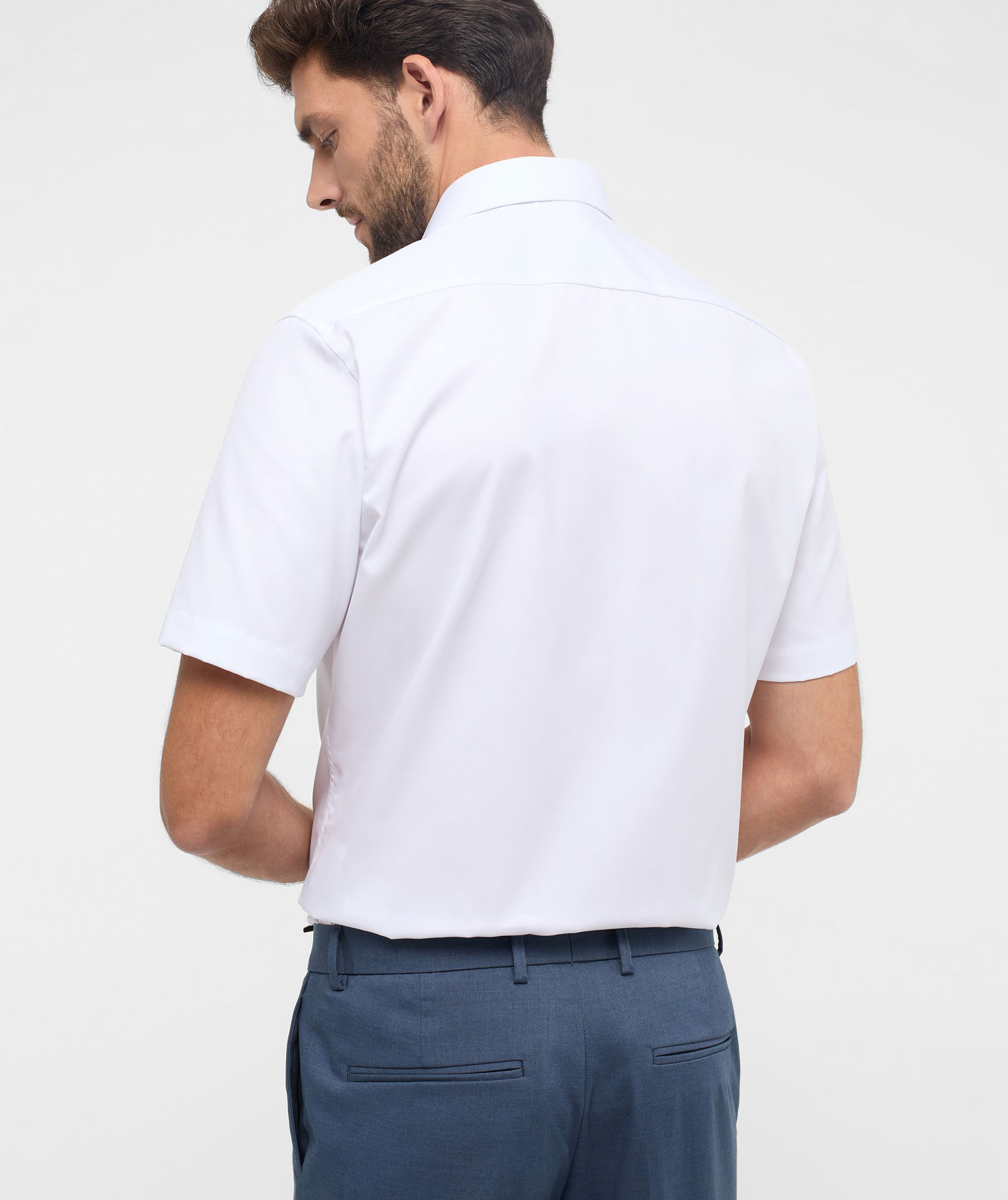 Eterna Cover Modern fit kort&aelig;rmet skjorte, White , large image number 2