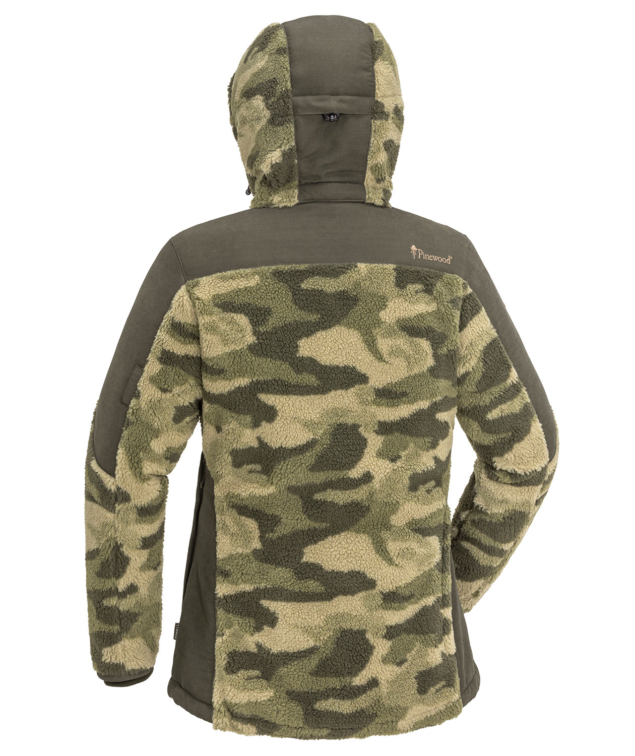 Pinewood&nbsp;Esbo Pile Camou dame fiberpels jagtakke, Green Jungle/Suede Brown, large image number 1