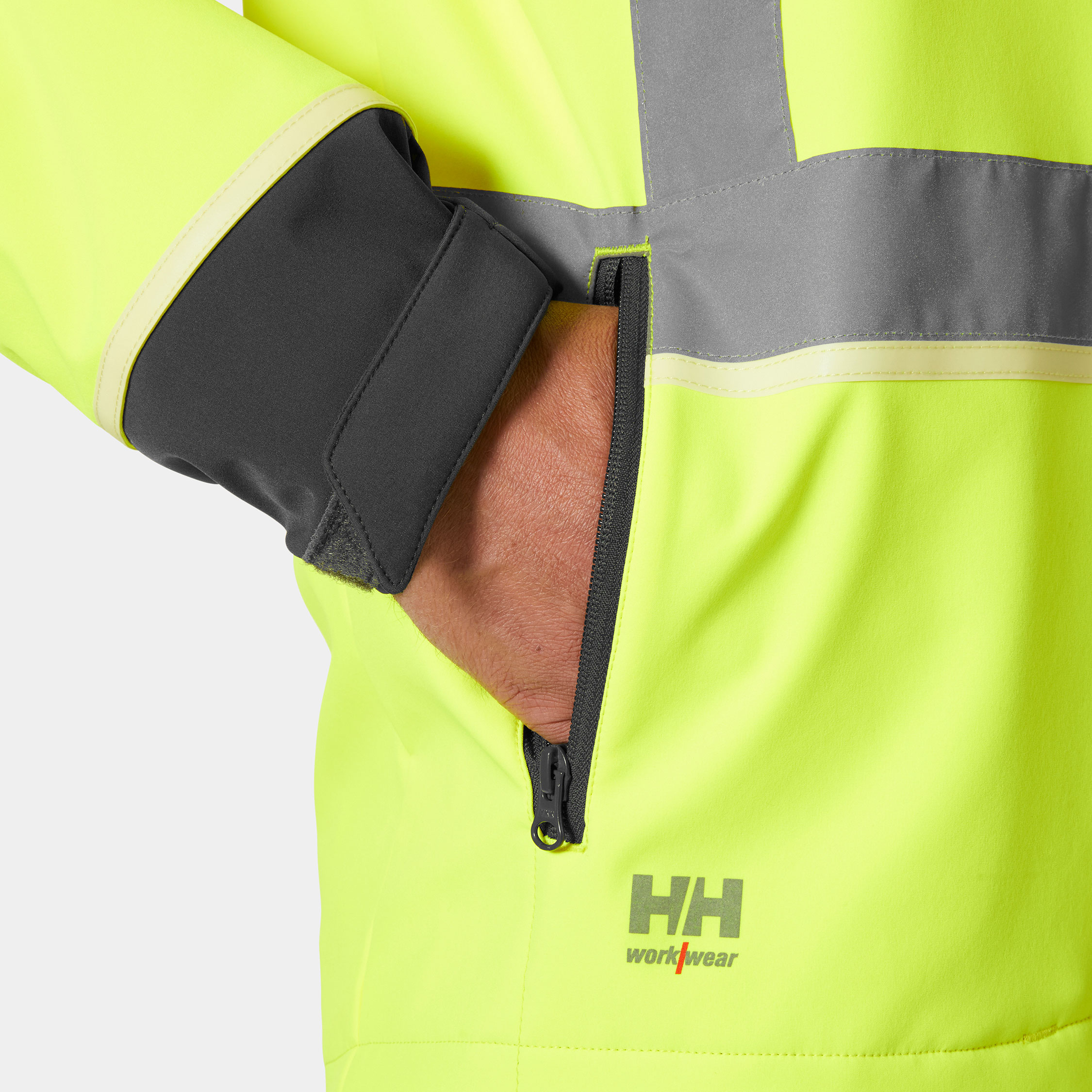 Helly Hansen UC-ME softshelljakke, Hi-vis Gul/Ebony, large image number 7
