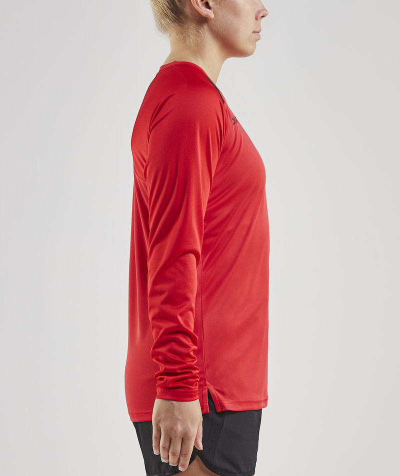 Craft Pro Control Impact l&aring;ng&auml;rmad T-shirt dam, R&ouml;d/Svart, large image number 4