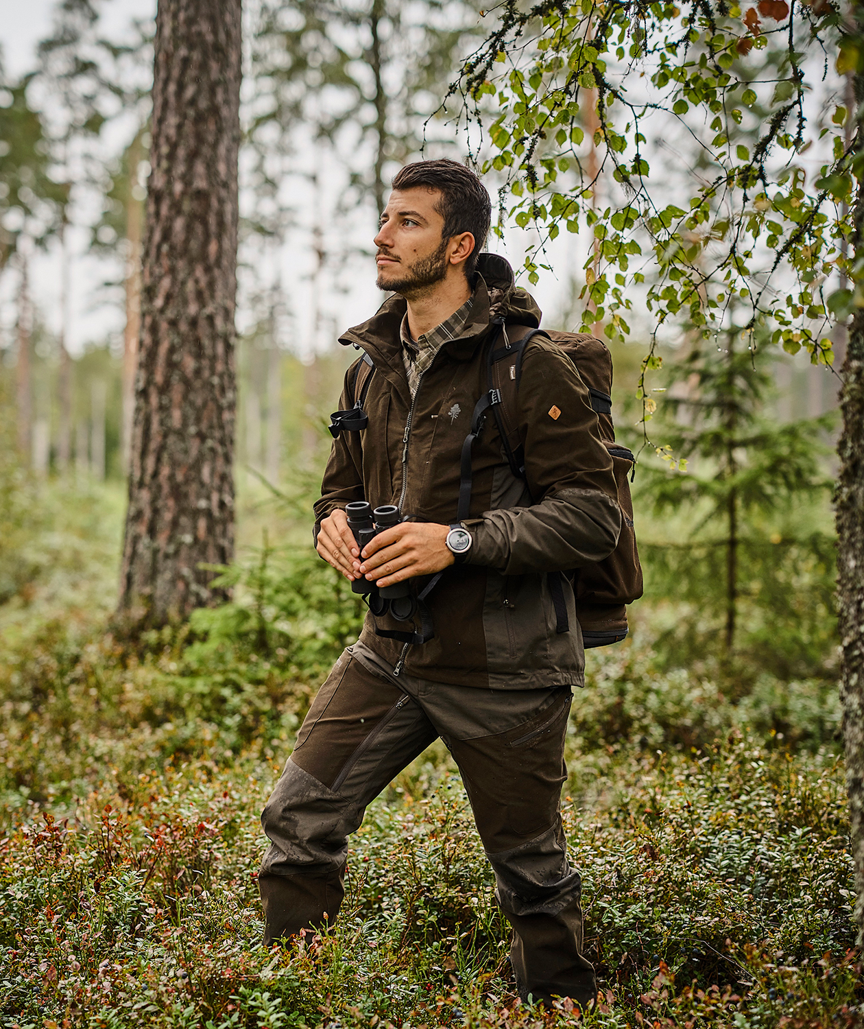 Pinewood Furudal Tracking jakke, Mossgreen/ Dark Mossgreen, large image number 1