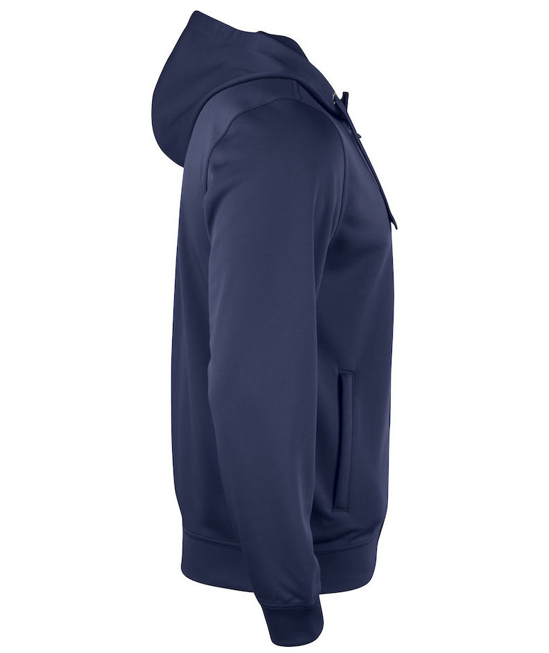 Clique Basis Active hoodie with full zipper, Dark Marine Blue, large image number 2