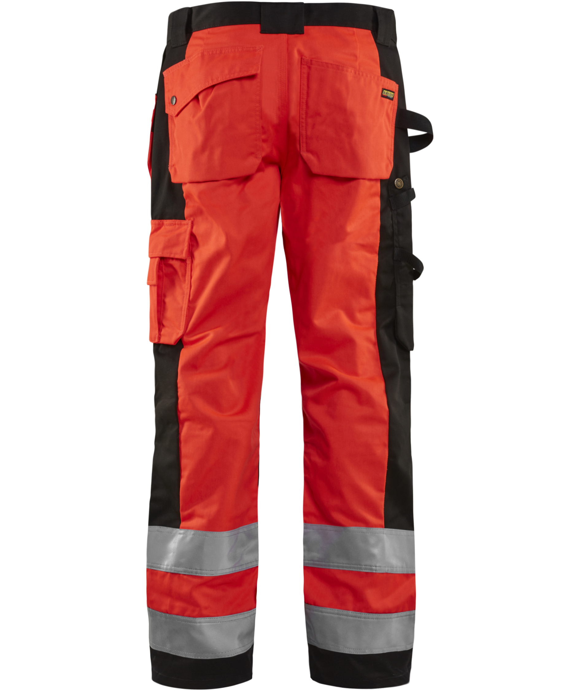 Bl&aring;kl&auml;der h&aring;ndverkerbukse, Hi-vis R&oslash;d/Svart, large image number 2