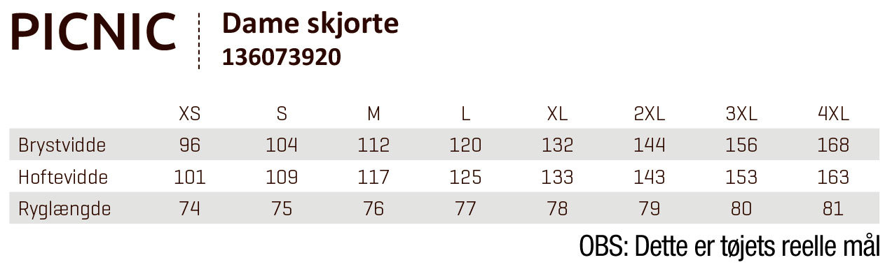 Nybo Workwear Picnic dame tunika, Gr&aring;