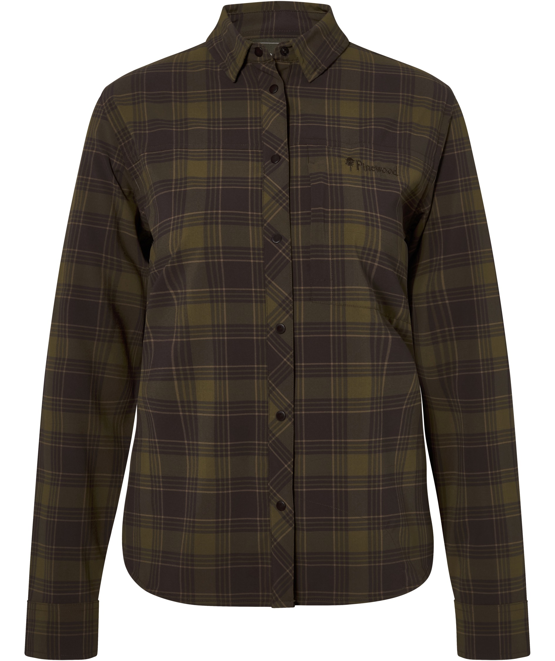 Pinewood Abisko Trekking InsectSafe dameskjorte, Dark Olive/Dark Sandstone