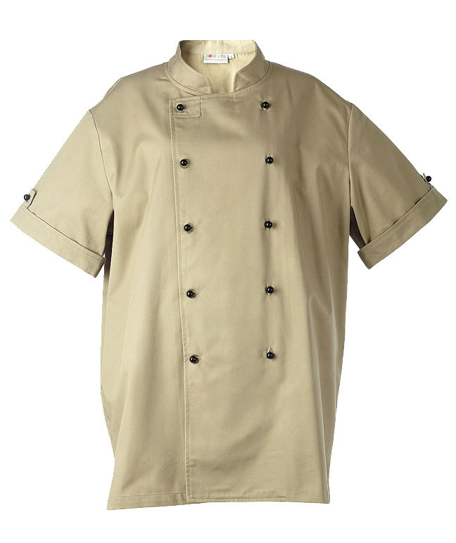 Toni Lee Boss kort&auml;rmad kockjacka, Khaki