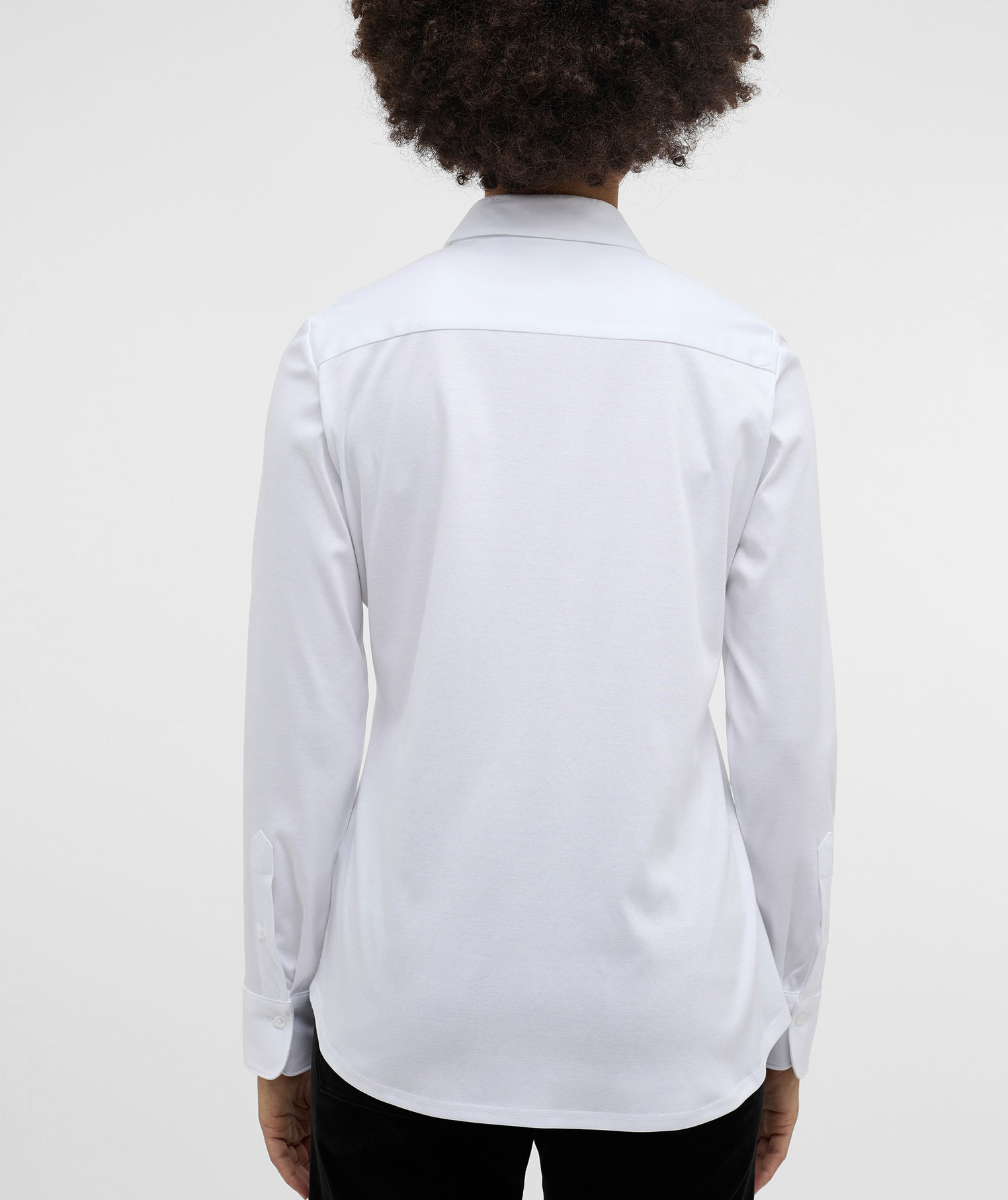 Eterna Jersey slim fit Damenhemd, White, large image number 2
