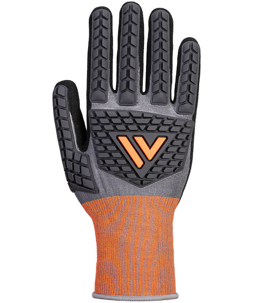 Portwest CT46 Cut D18 Schlagschutzhandschuhe, Grau/Schwarz