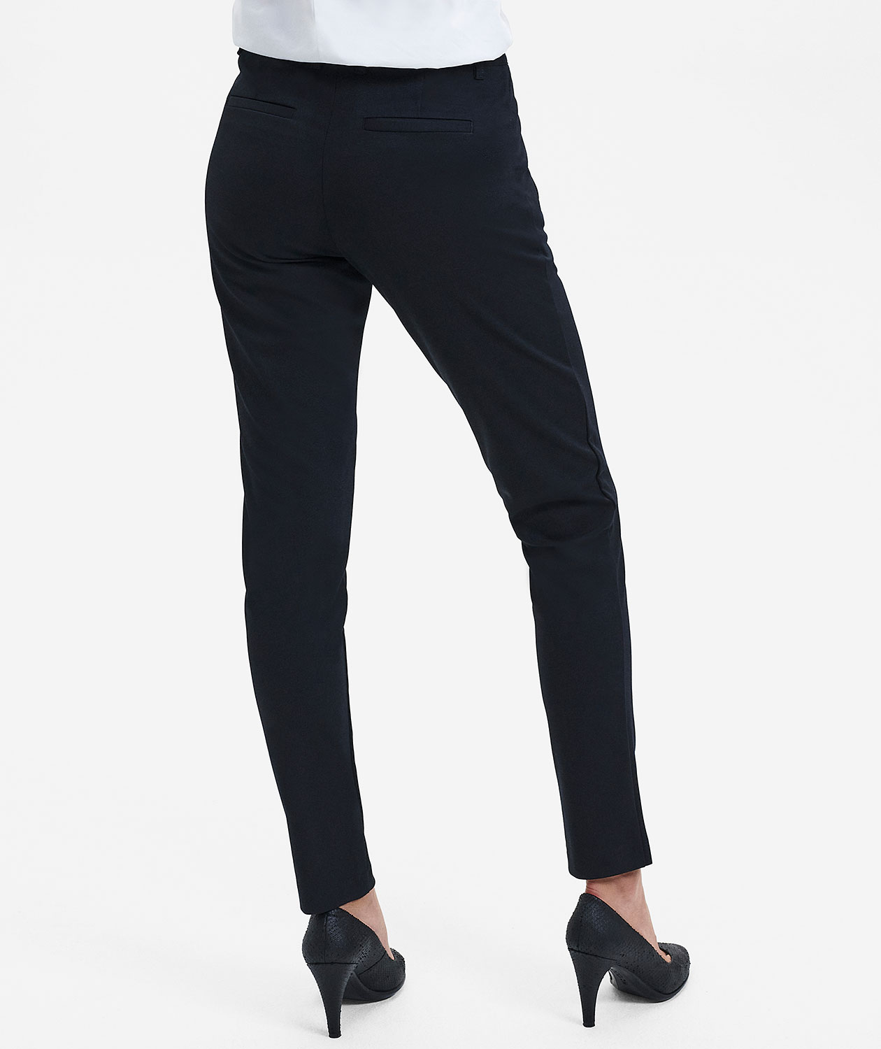 Sunwill Extreme Flexibility Slim fit women's trousers, Navy, large image number 3