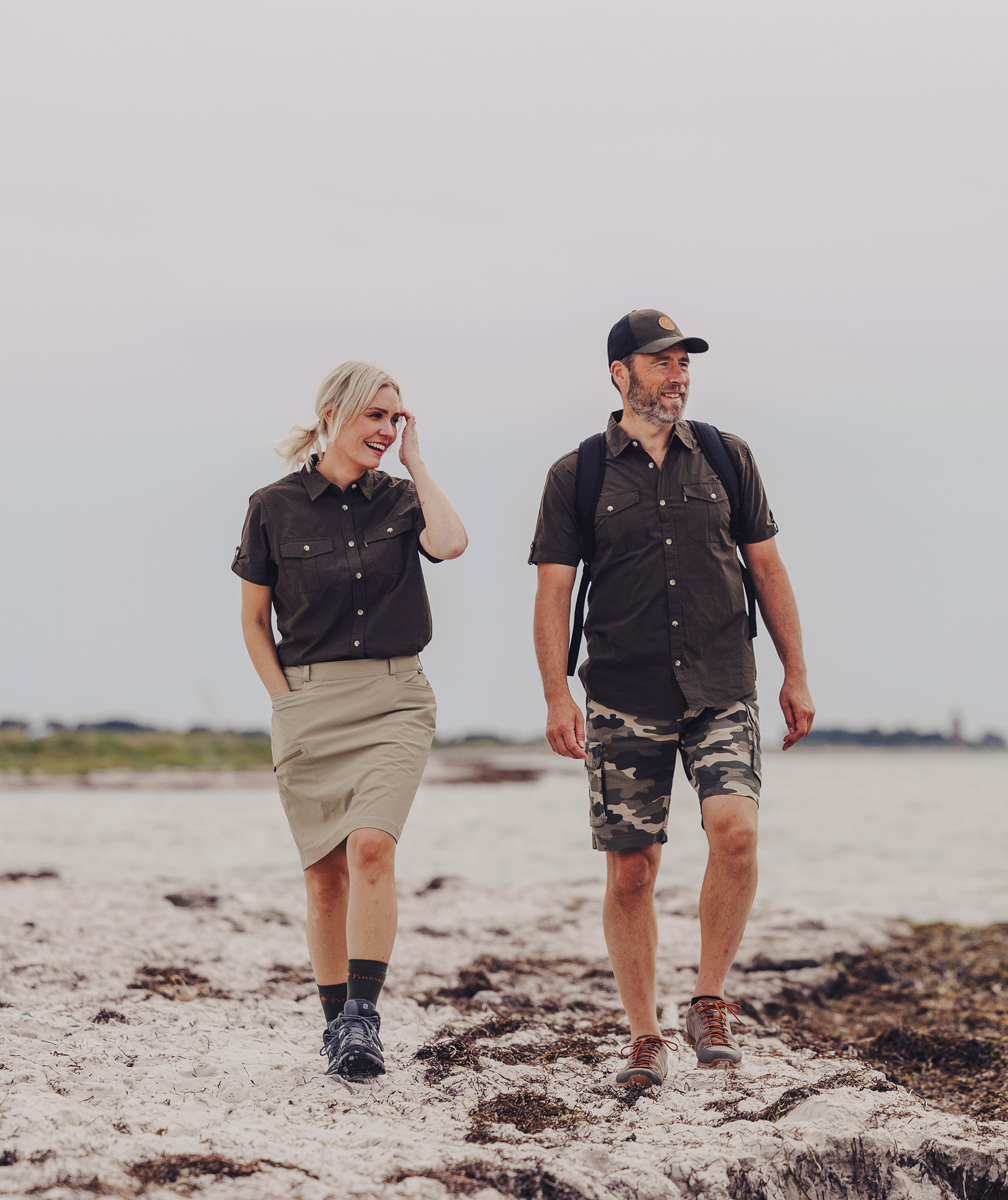 Pinewood Safari kort&aelig;rmet dameskjorte, Dark olive , large image number 6