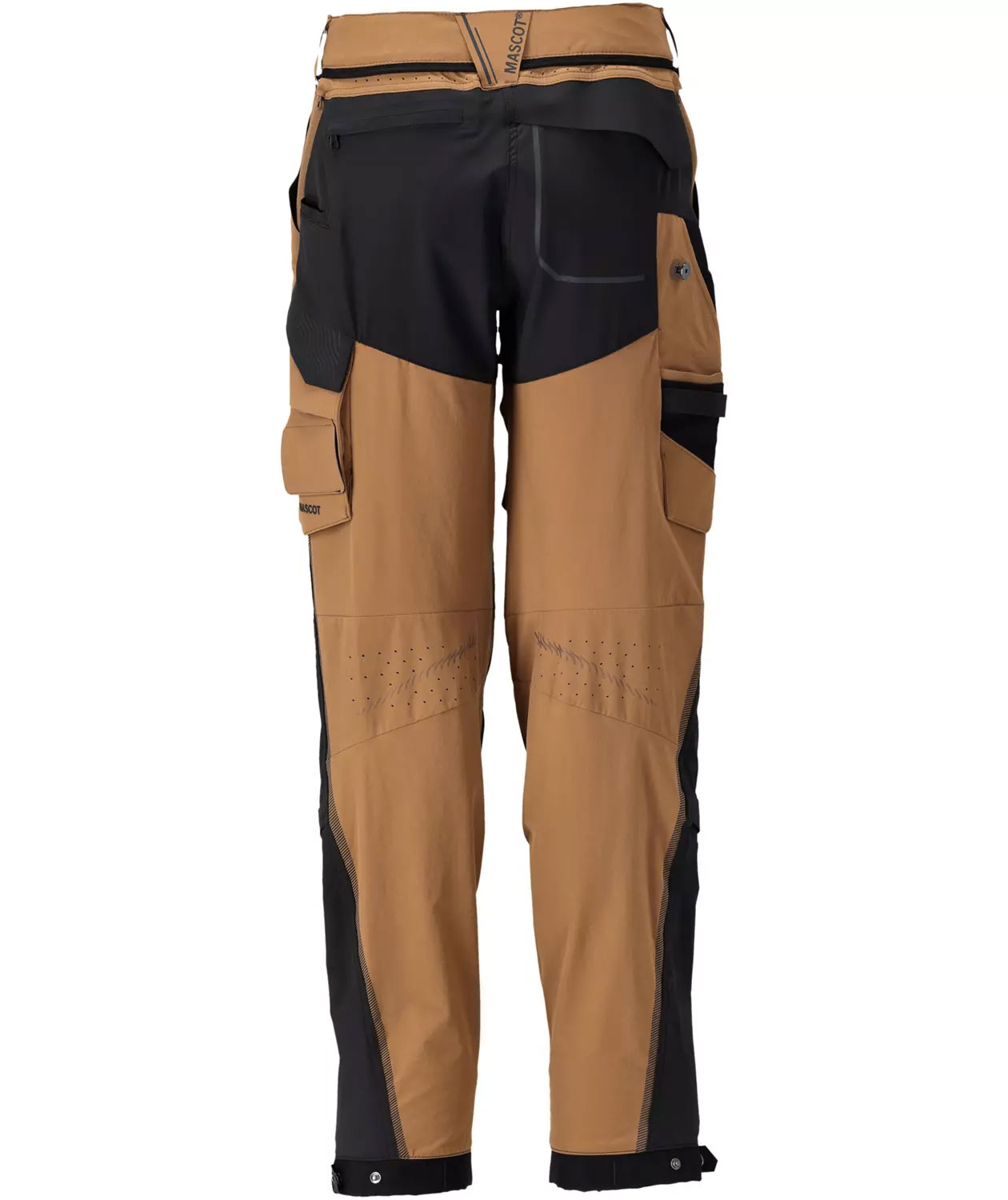 Mascot Customized diamond fit dame arbejdsbukser full stretch, N&oslash;ddebrun/Sort, large image number 2