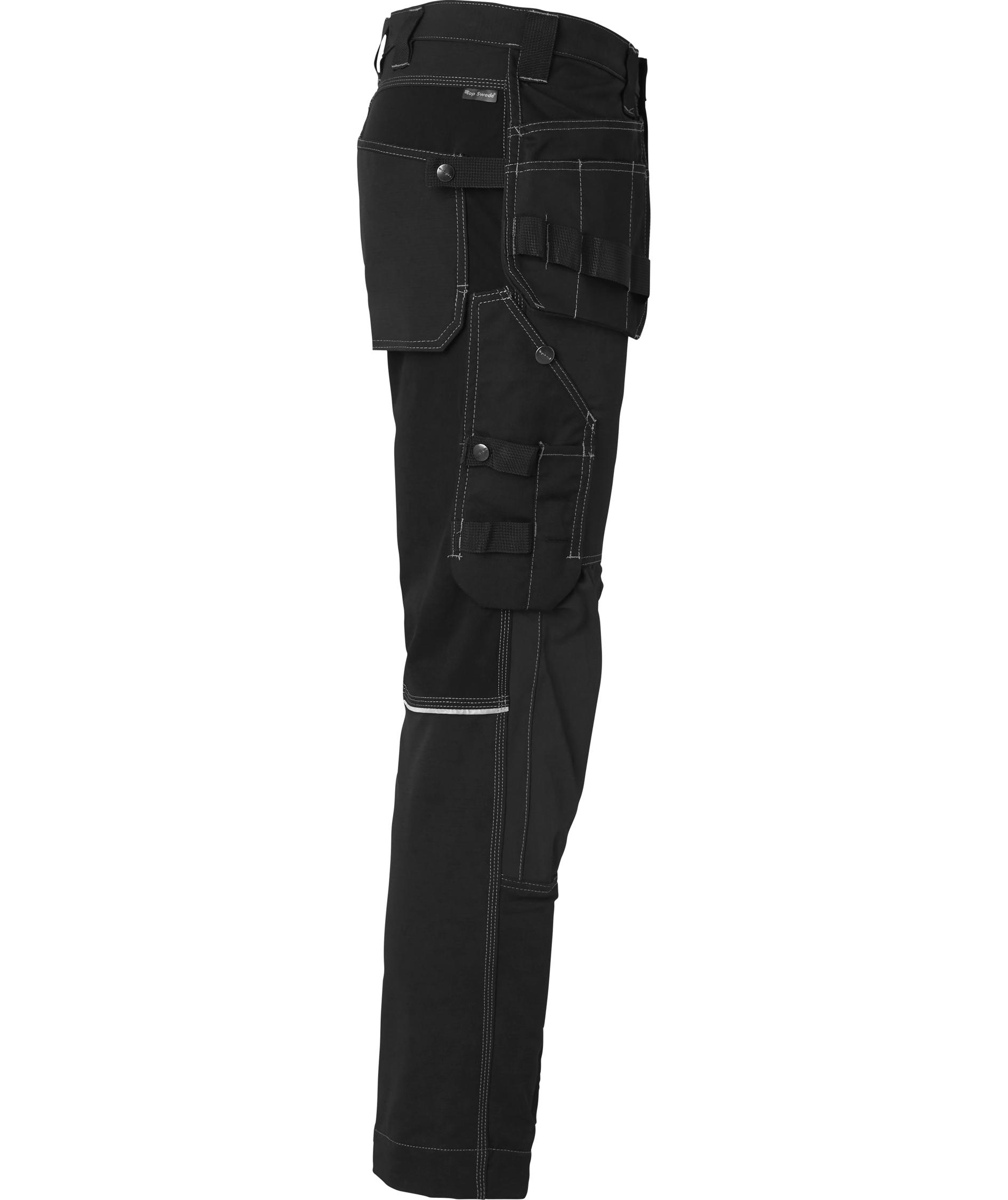 Top Swede hantverksbyxa 306 full stretch, Svart, large image number 2