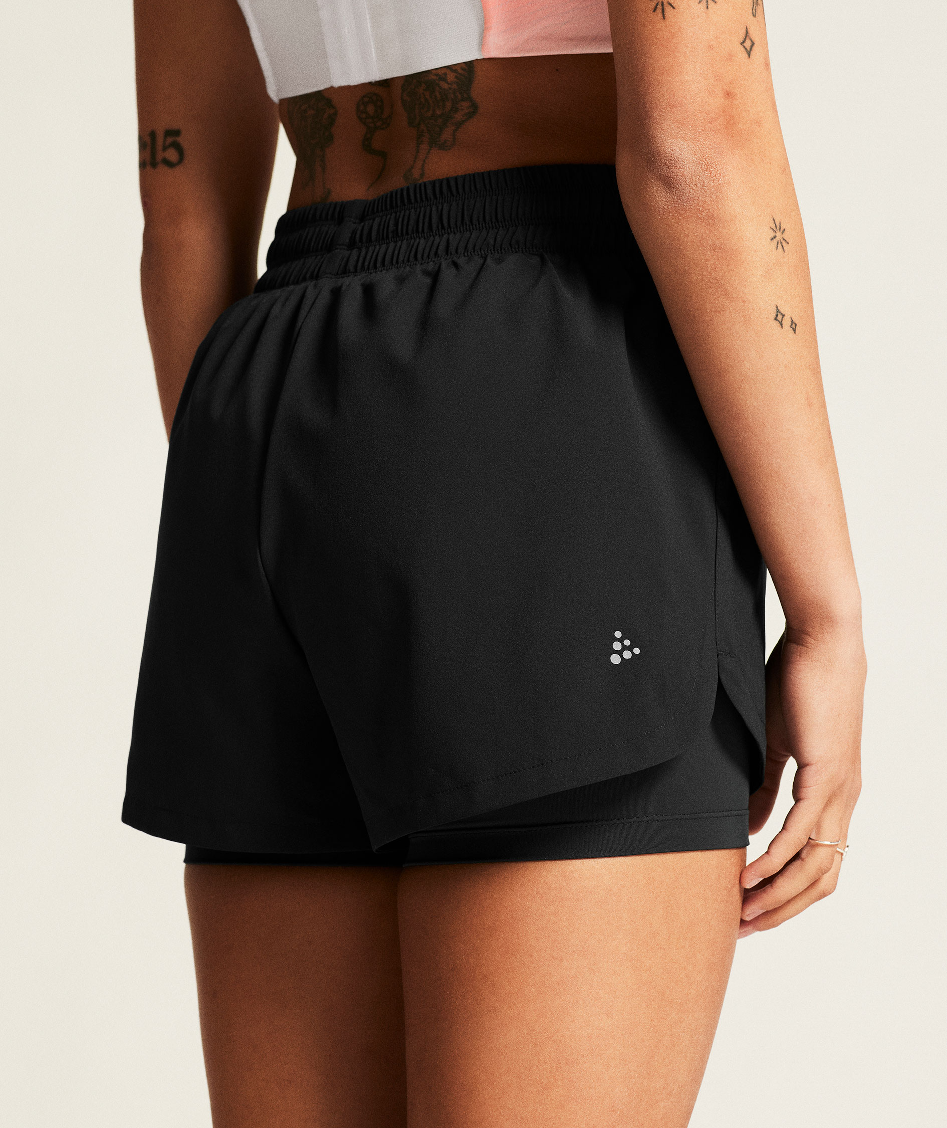 Craft ADV Essence 2-i-1 dame shorts 2, Black, large image number 6