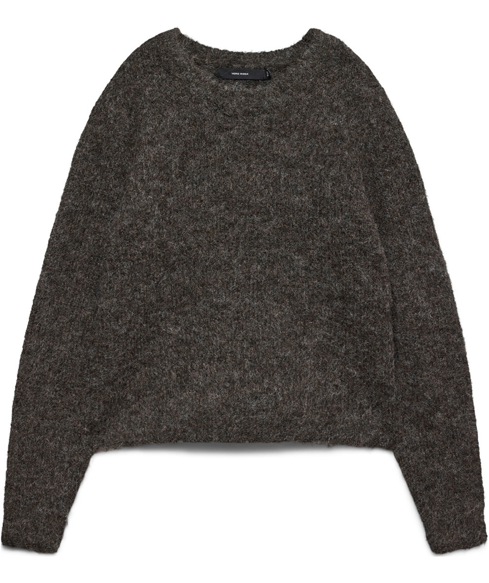 Vero Moda VMNOVAH Damen Strickpullover mit Wolle, Chocolate Torte, Chocolate Torte, swatch