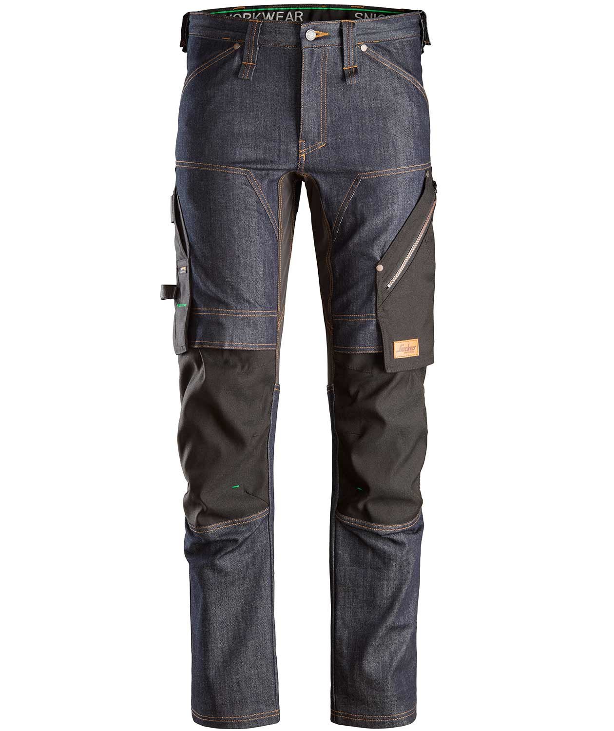 Snickers FlexiWork denim work trousers 6956, Denim/Black, large image number 0