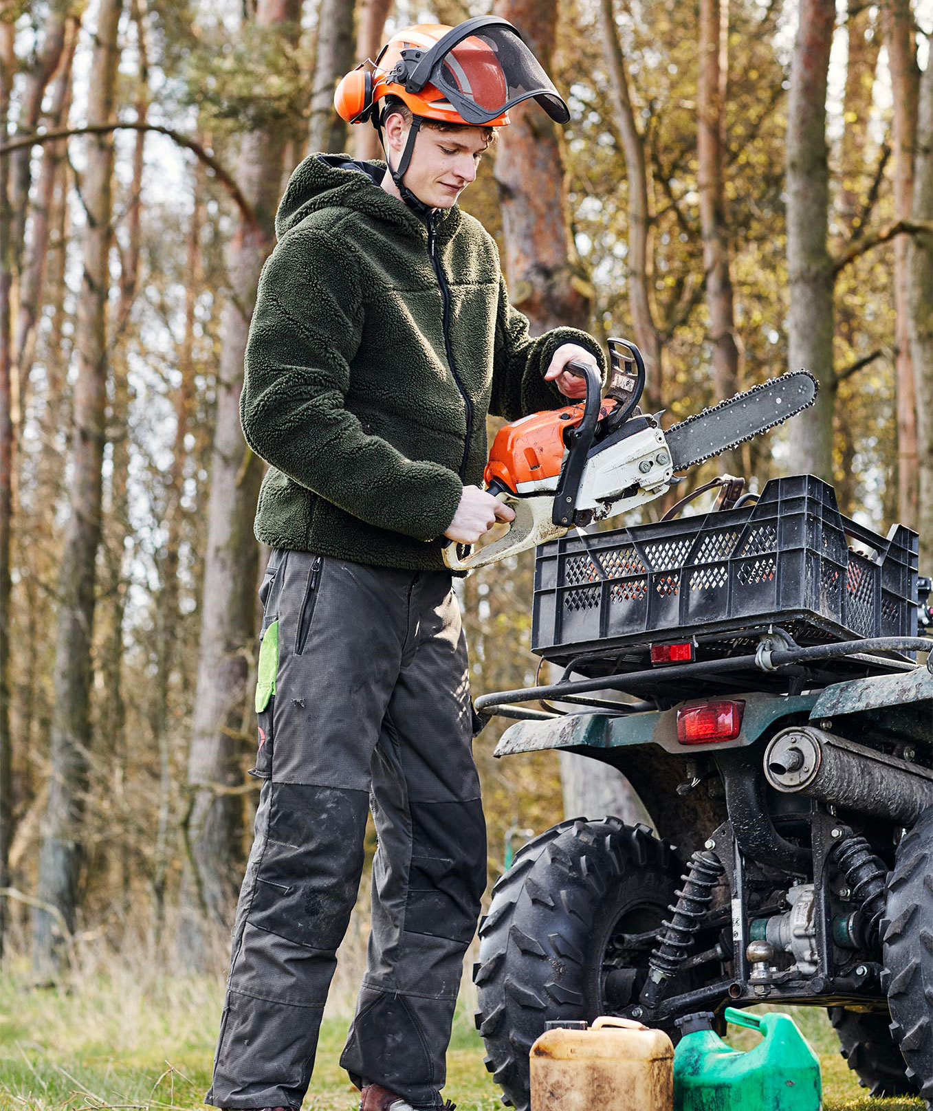 ID p&auml;lsfiberjacka, Oliv