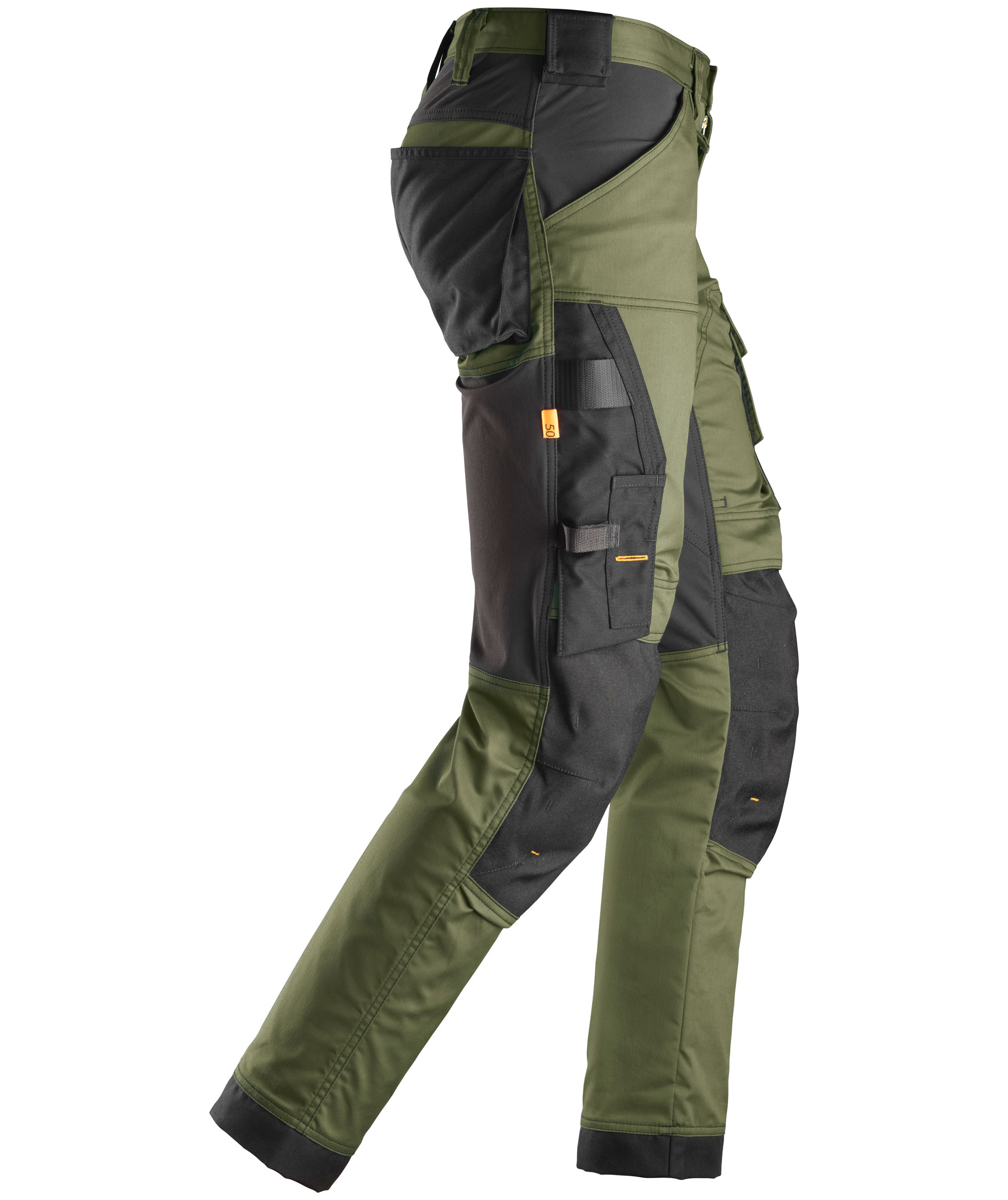 Snickers AllroundWork arbeidsbukse 6341, khaki gr&oslash;nn/svart, large image number 2