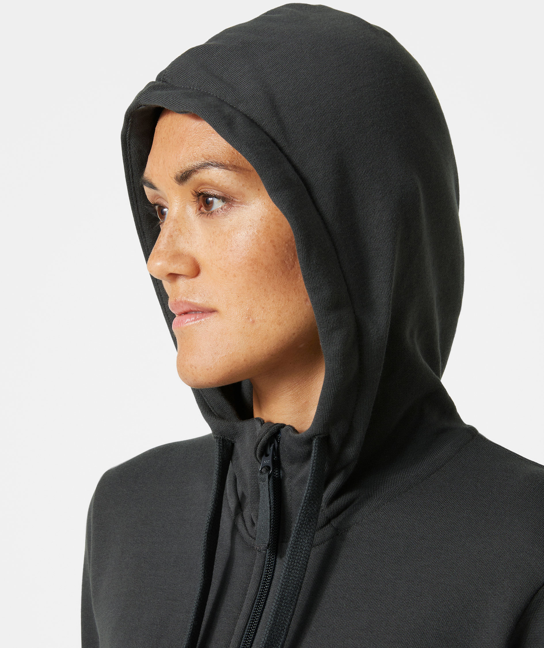 Helly Hansen Classic dame h&aelig;ttetr&oslash;je med lynl&aring;s, Dark Grey, large image number 4