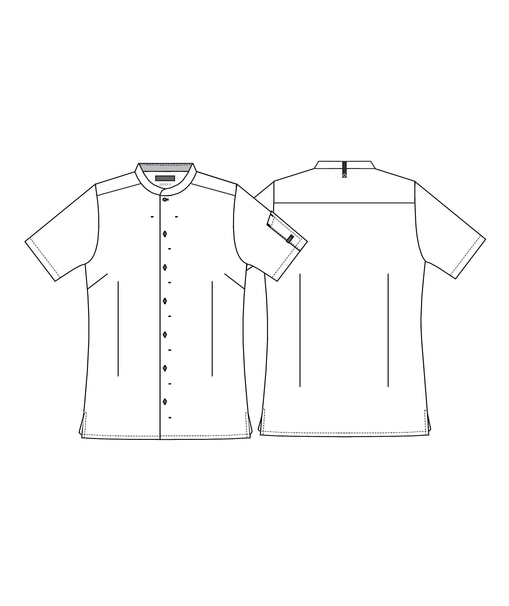 Kentaur modern fit short-sleeved women's chefs/servicesshirt, Black, large image number 2