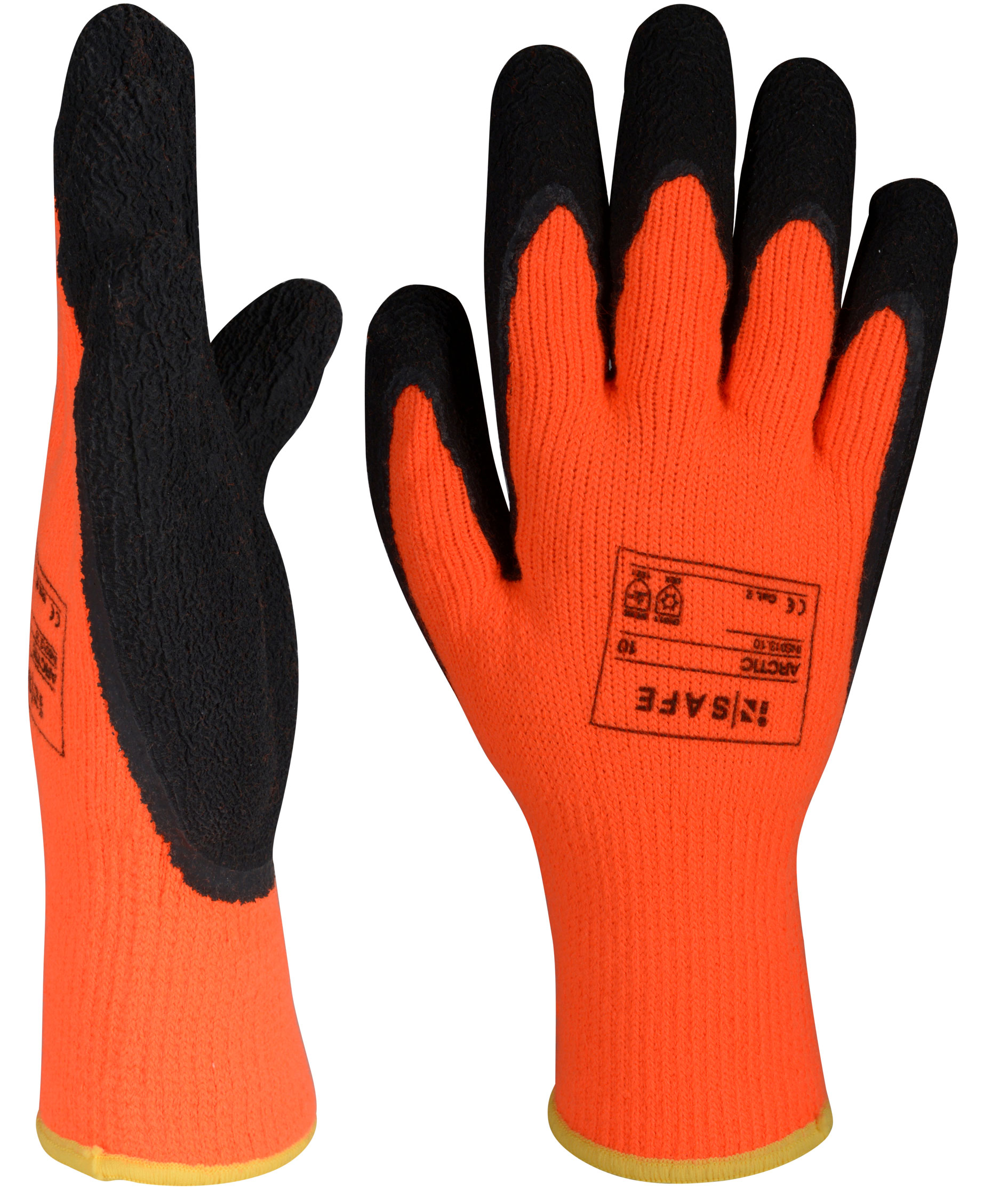 OX-ON InSafe Arctic arbejdshandsker, Sort/Orange, large image number 2