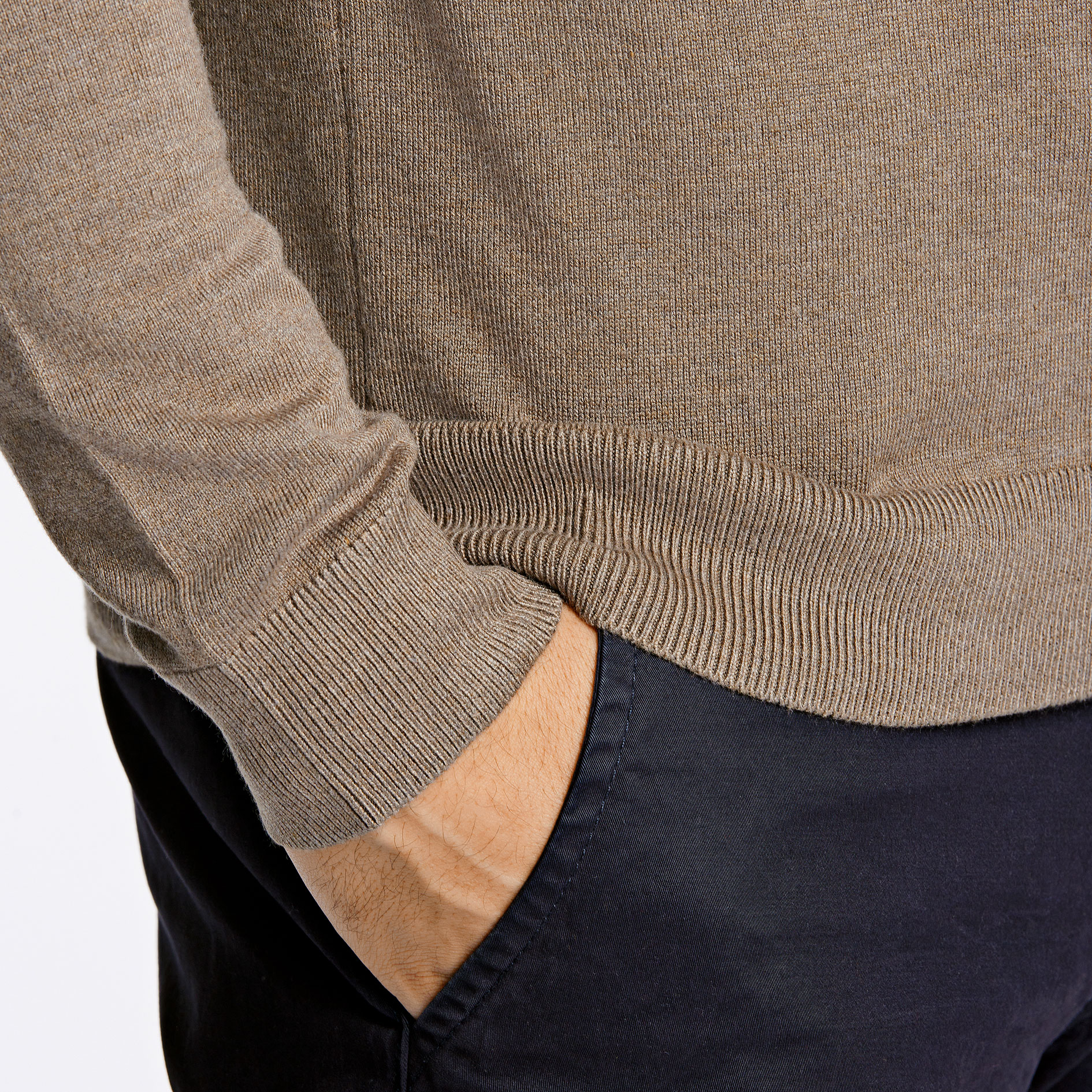 Lindbergh stickad tr&ouml;ja, DK Sand Mel, large image number 6