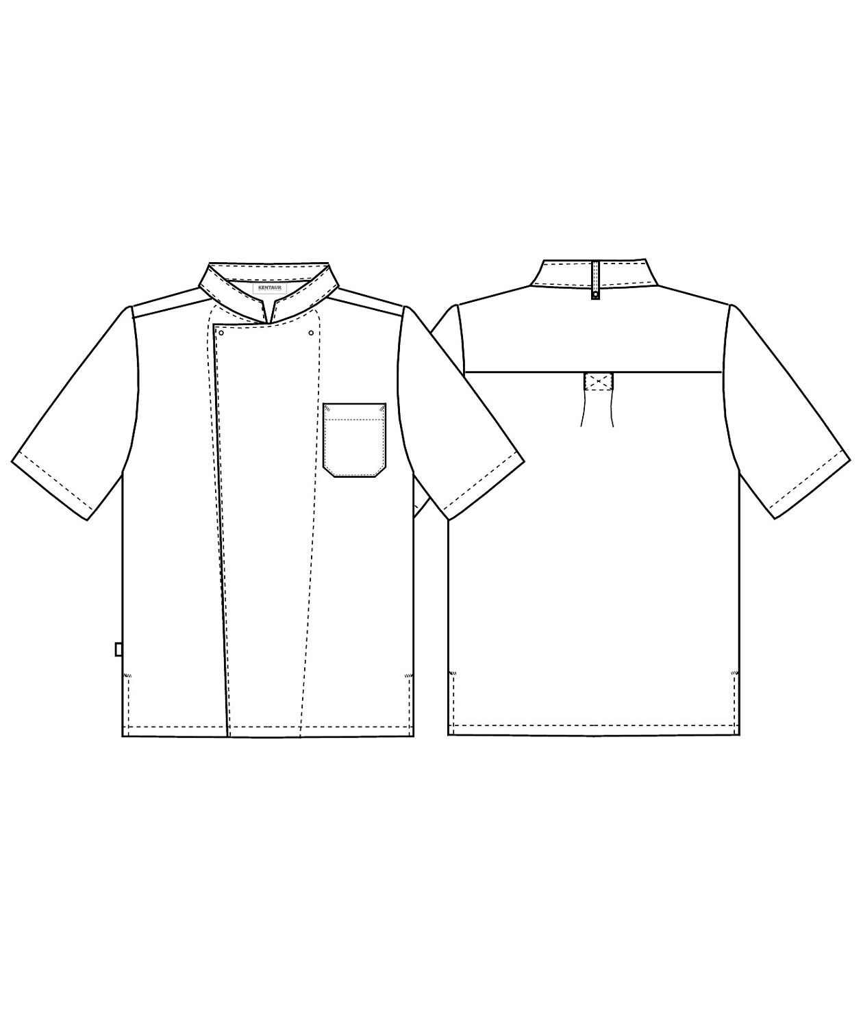 Kentaur short-sleeved  chefs jacket, White, large image number 3