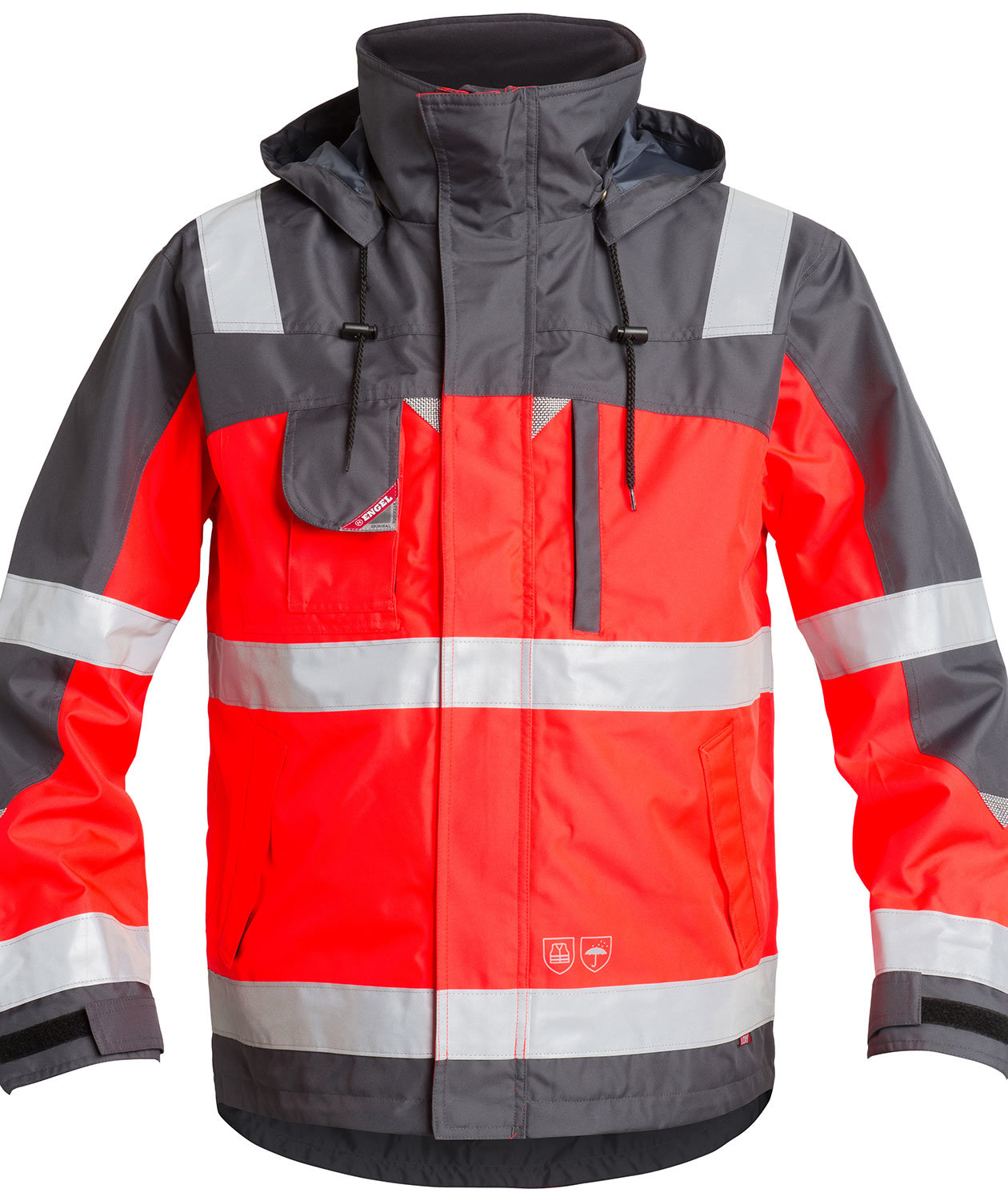 Engel skaljakke, Hi-vis r&oslash;d/gr&aring;, large image number 0