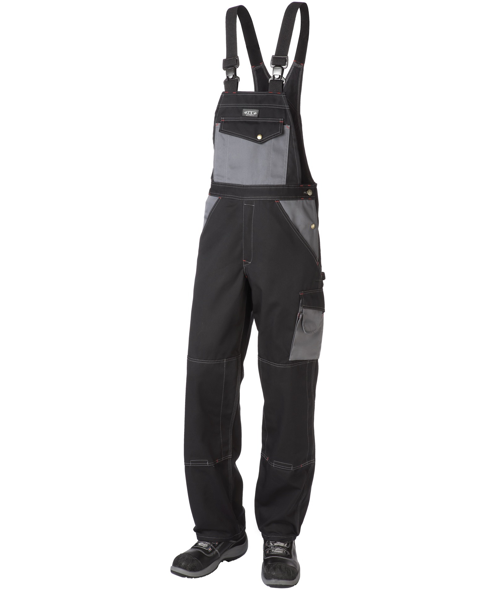 J.A.K. bib and brace 9207, Black/Grey