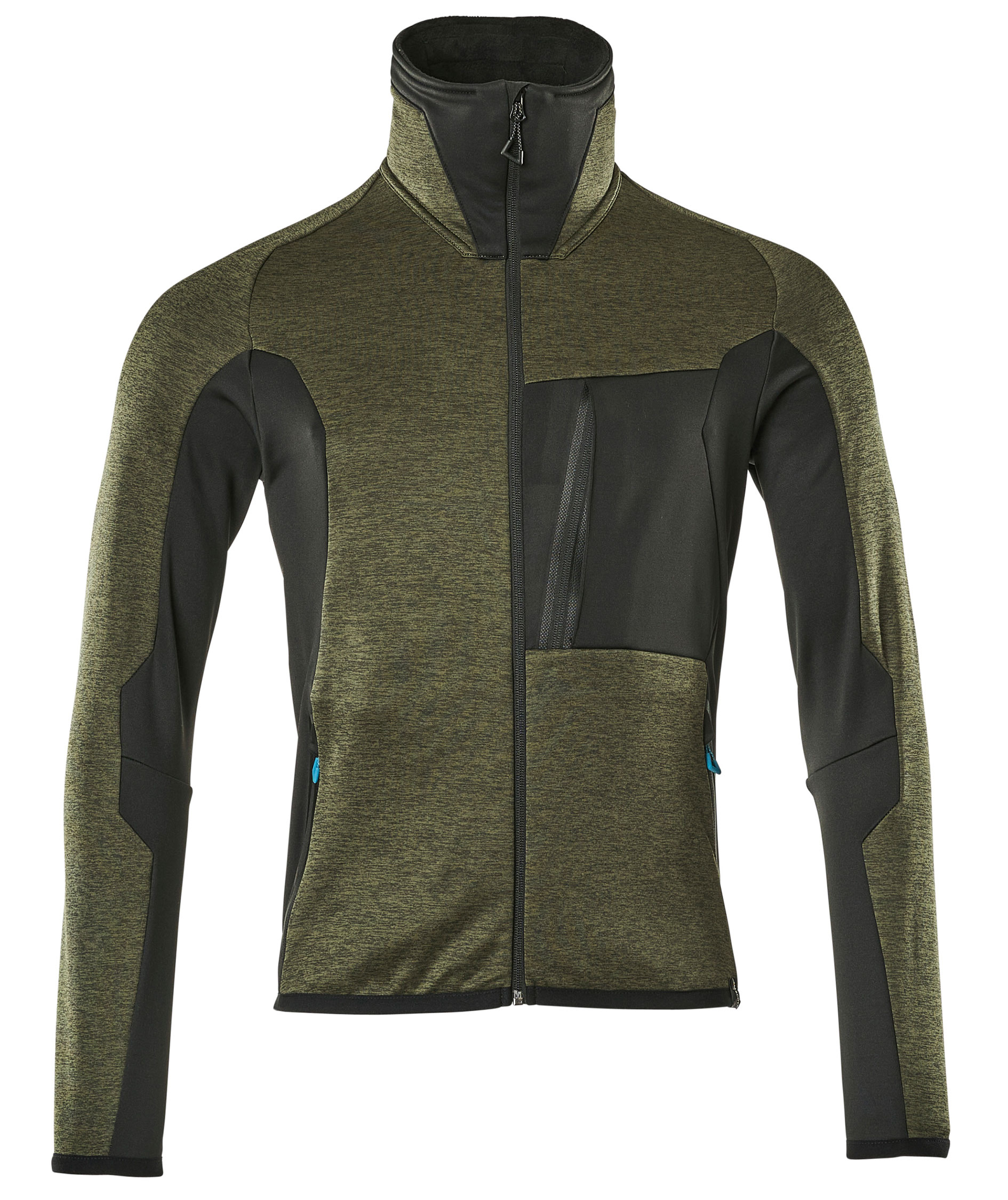 Mascot Advanced fleece sweater with zip, Moss/Black, Moss/Black, swatch