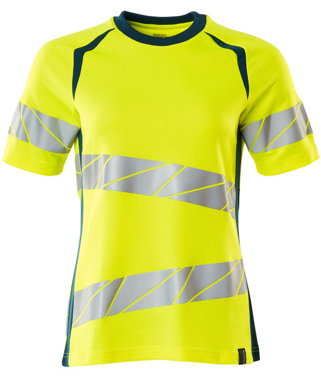 Mascot Accelerate Safe dame T-skjorte, Hi-Vis Gul/M&oslash;rk Petroleum, Hi-Vis Gul/M&oslash;rk Petroleum, swatch