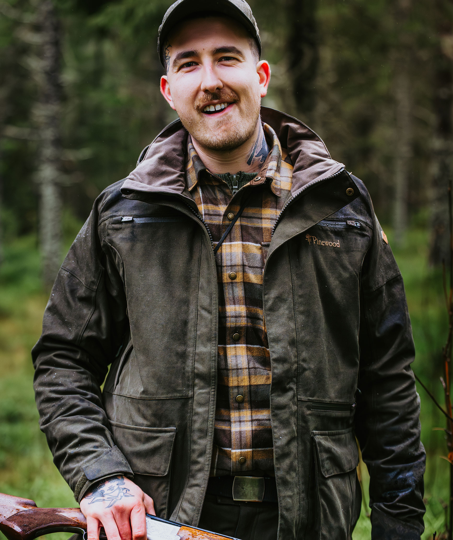 Pinewood Furudal Hunters hybrid stretch jakke, Dark Mossgreen, large image number 1