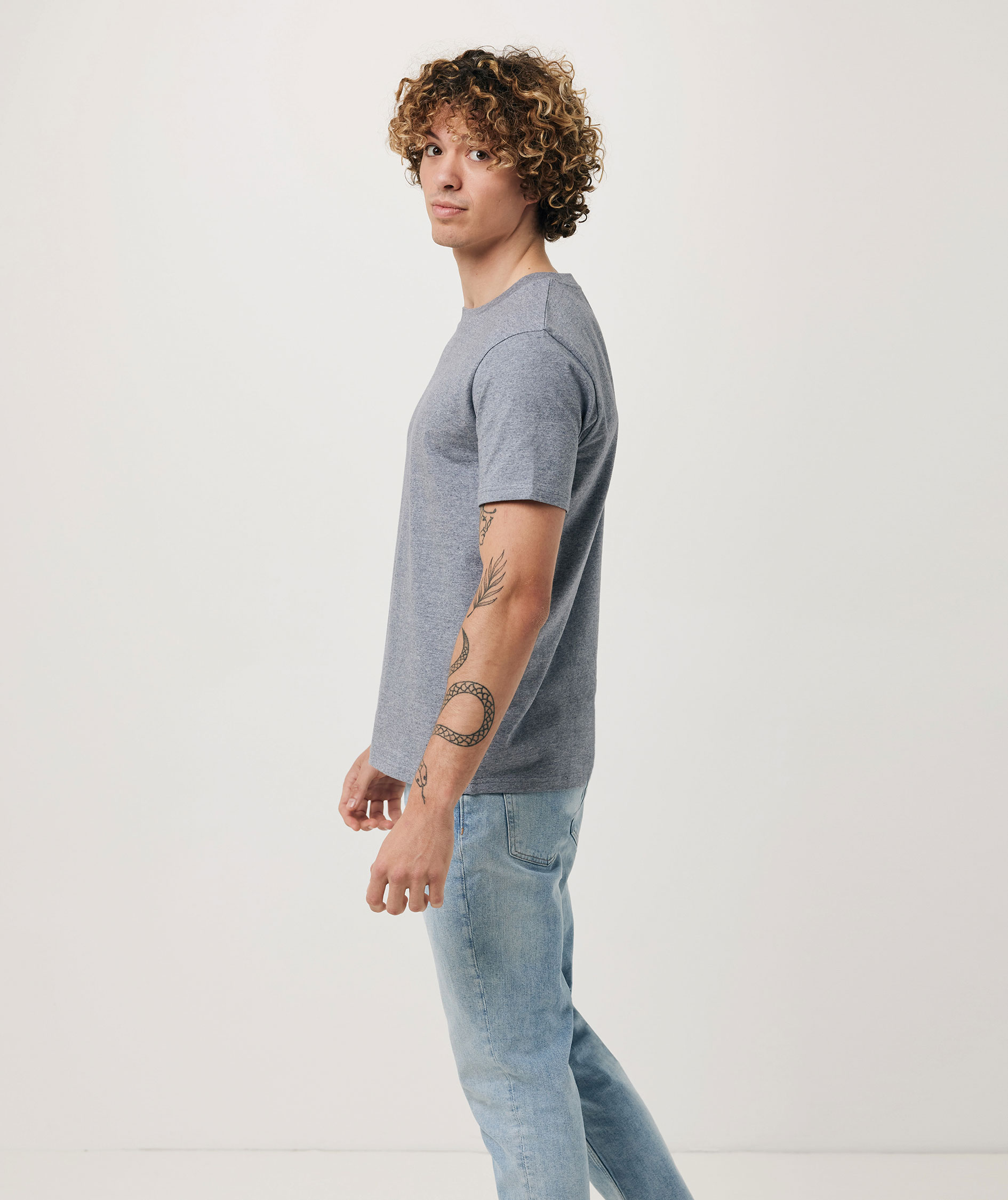 Iqoniq Brett T-shirt, Light Heather Navy, large image number 5