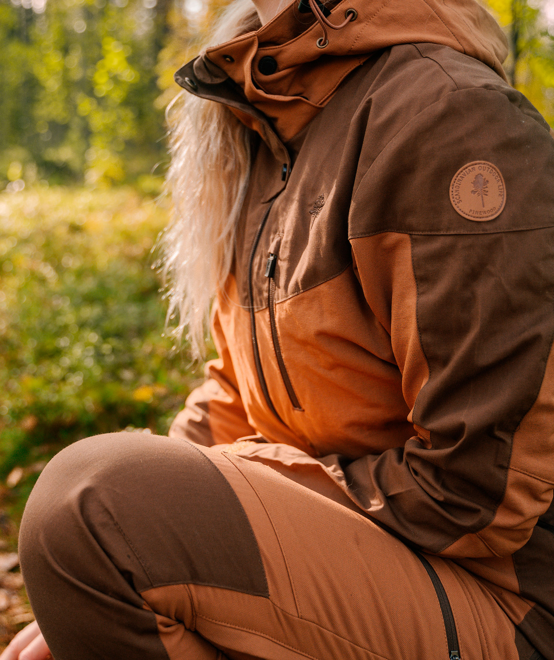 Pinewood&nbsp;Finnveden Hybrid dame friluftsjakke, Fudge/Nougat, large image number 8