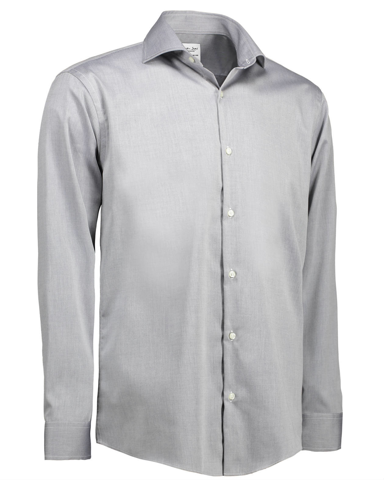Seven Seas modern fit Fine Twill skjorta, Silver Grey, large image number 2