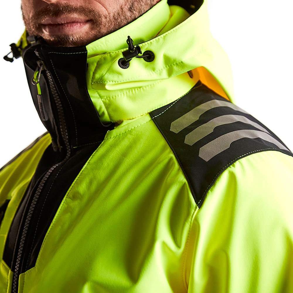 Bl&aring;kl&auml;der softshelljakke, Hi-vis Gul/Svart, large image number 6