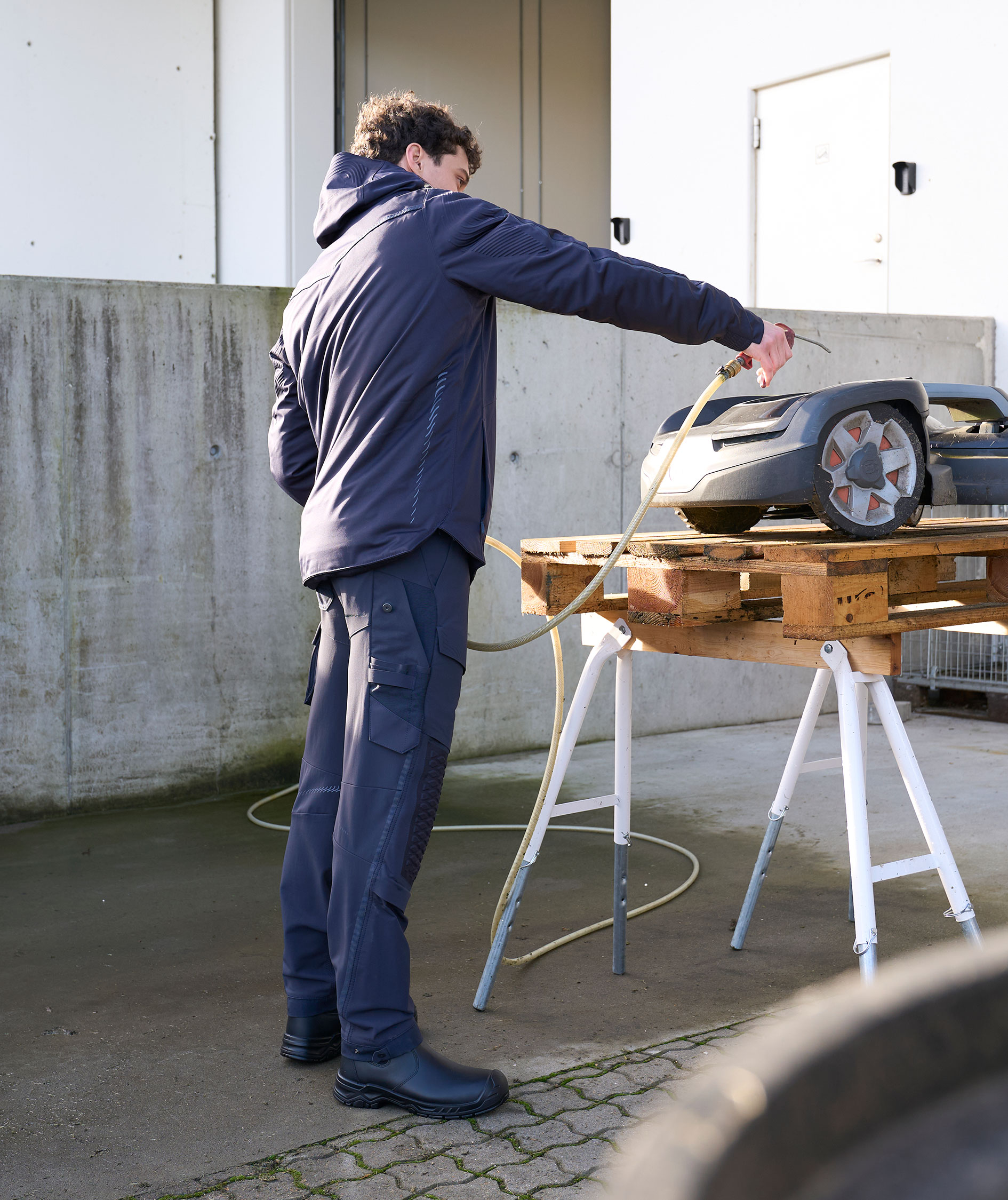 Mascot Customized arbetsbyxa full stretch, M&ouml;rk Marinbl&aring;, large image number 2