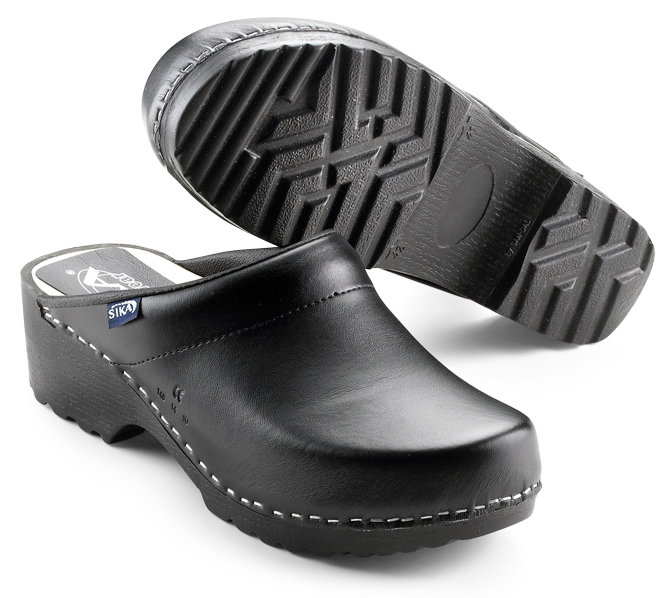 2. sortering Sika tradisjonell tresko uten helkappe, Svart