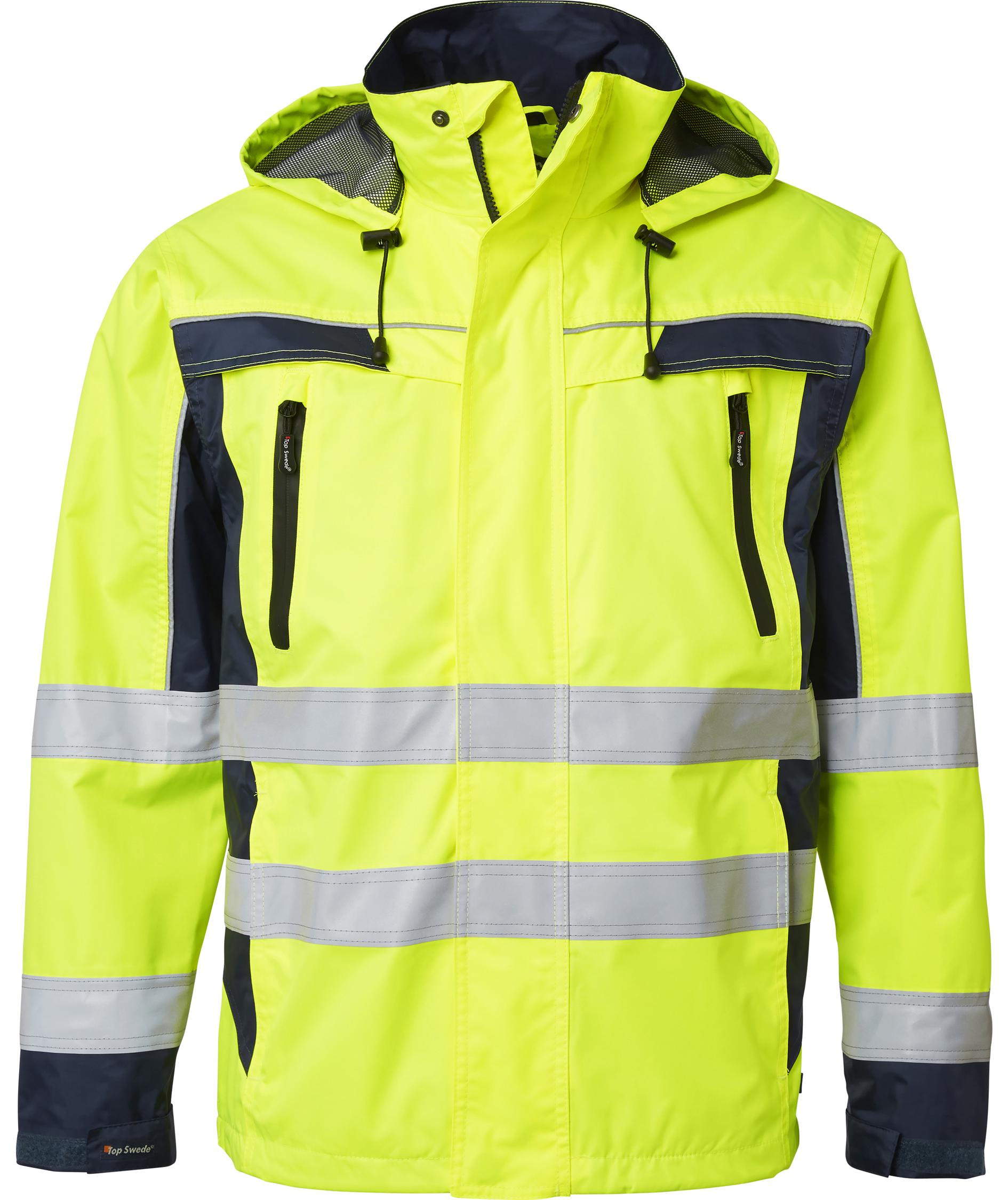 Top Swede skalljakke 5217, Hi-Vis Gul/Navy