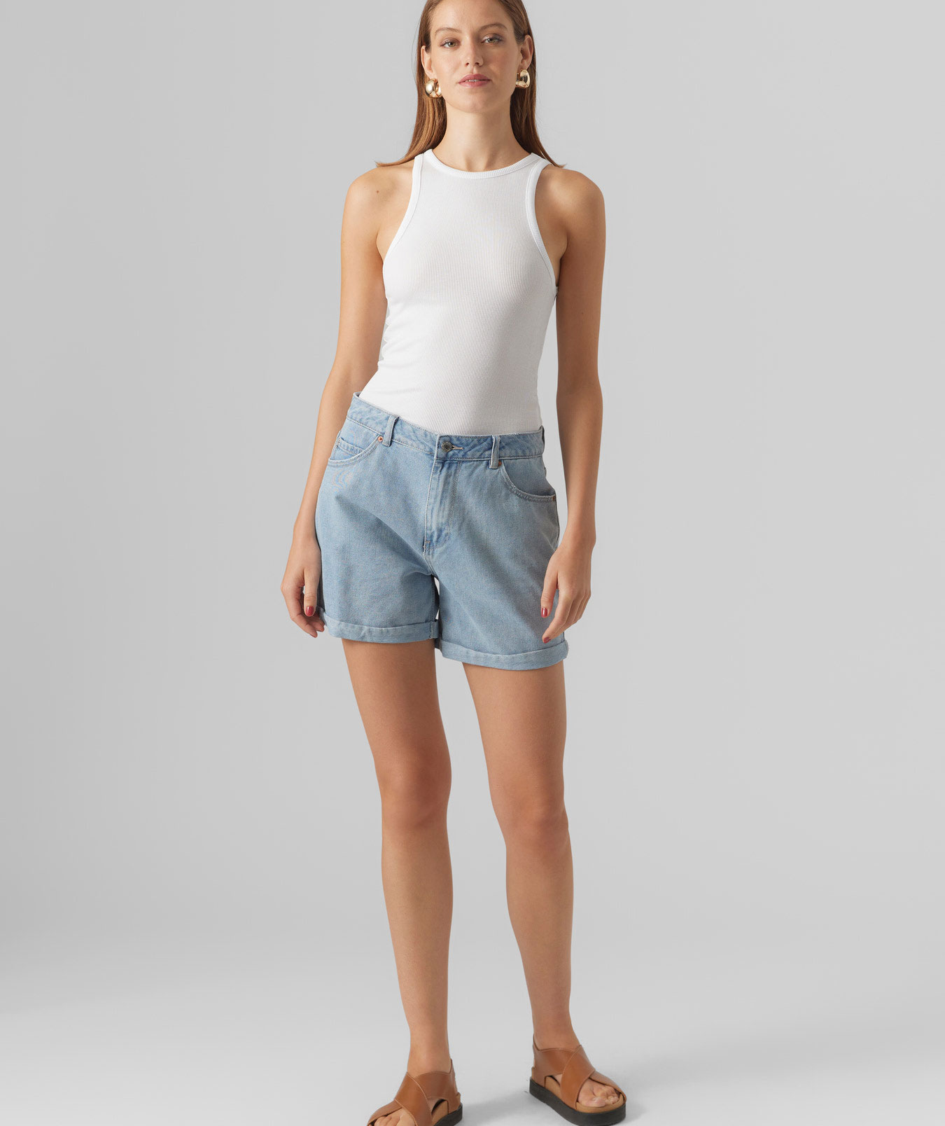 Vero Moda VMZURI denimshorts dam, Light Blue Denim