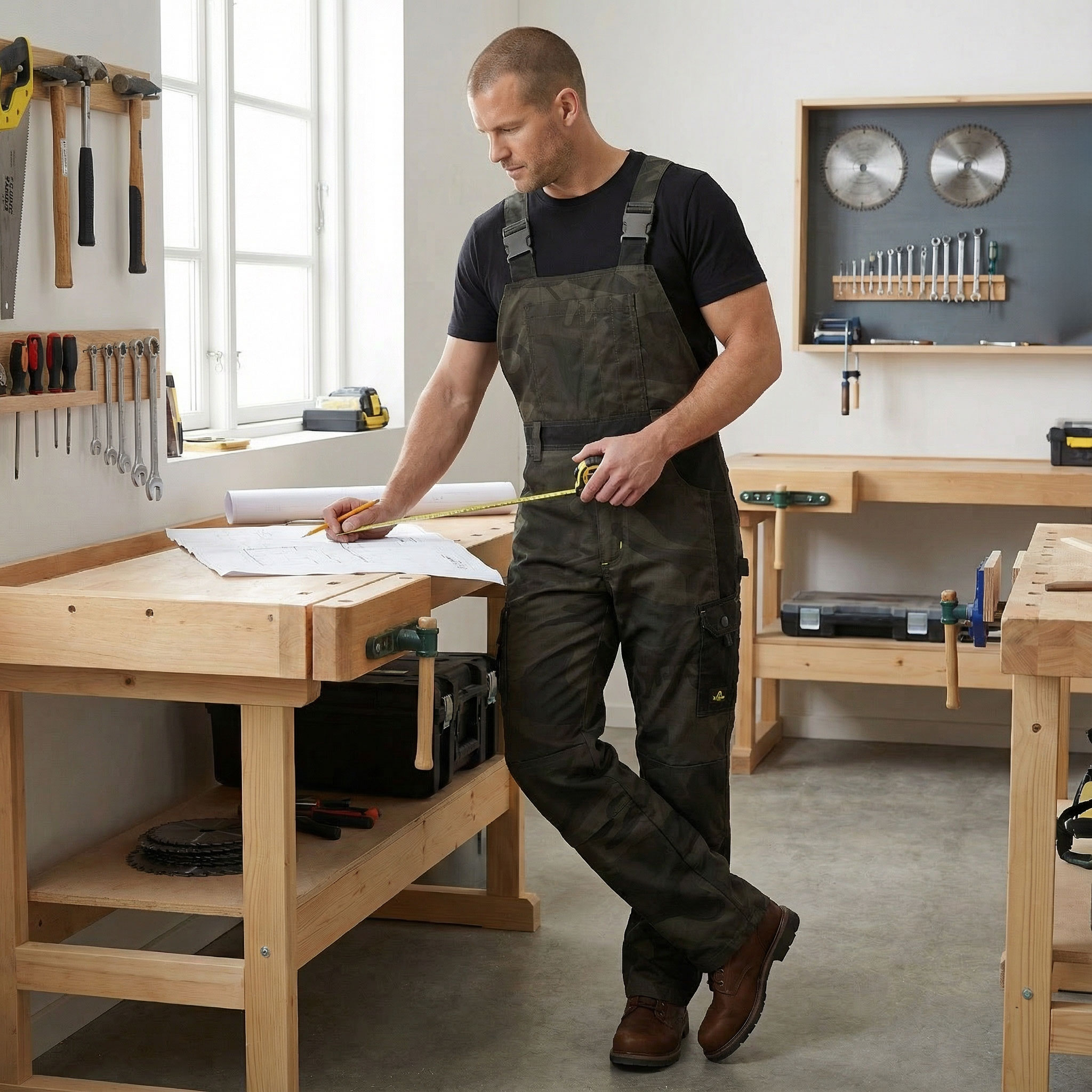 Uncle Sam overalls, Olive Camouflage/Lime, large image number 1