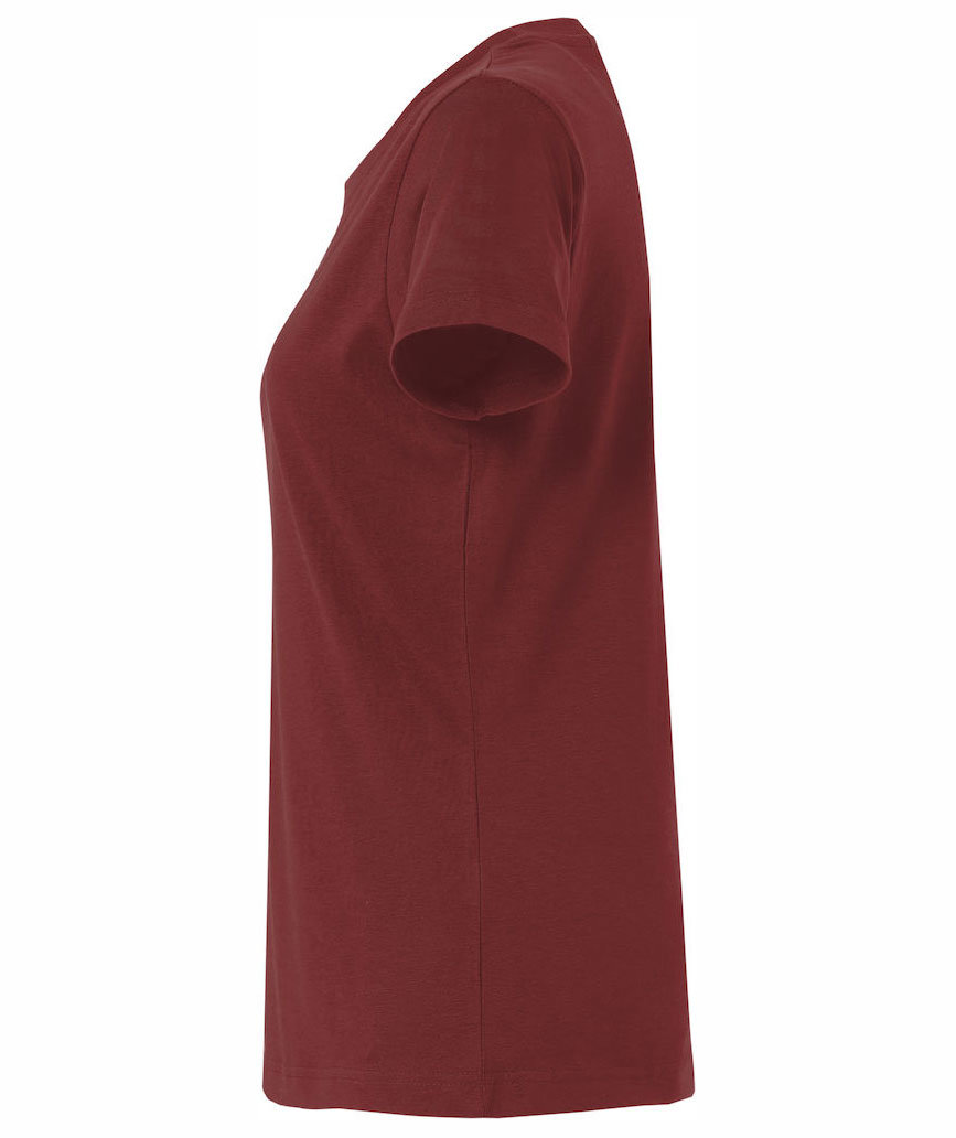 Clique Basic dame T-skjorte, Burgundy, large image number 2
