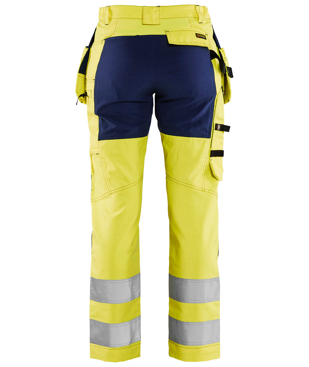 Bl&aring;kl&auml;der women's stretch craftsman trousers, Hi-vis yellow/Marine blue, large image number 1