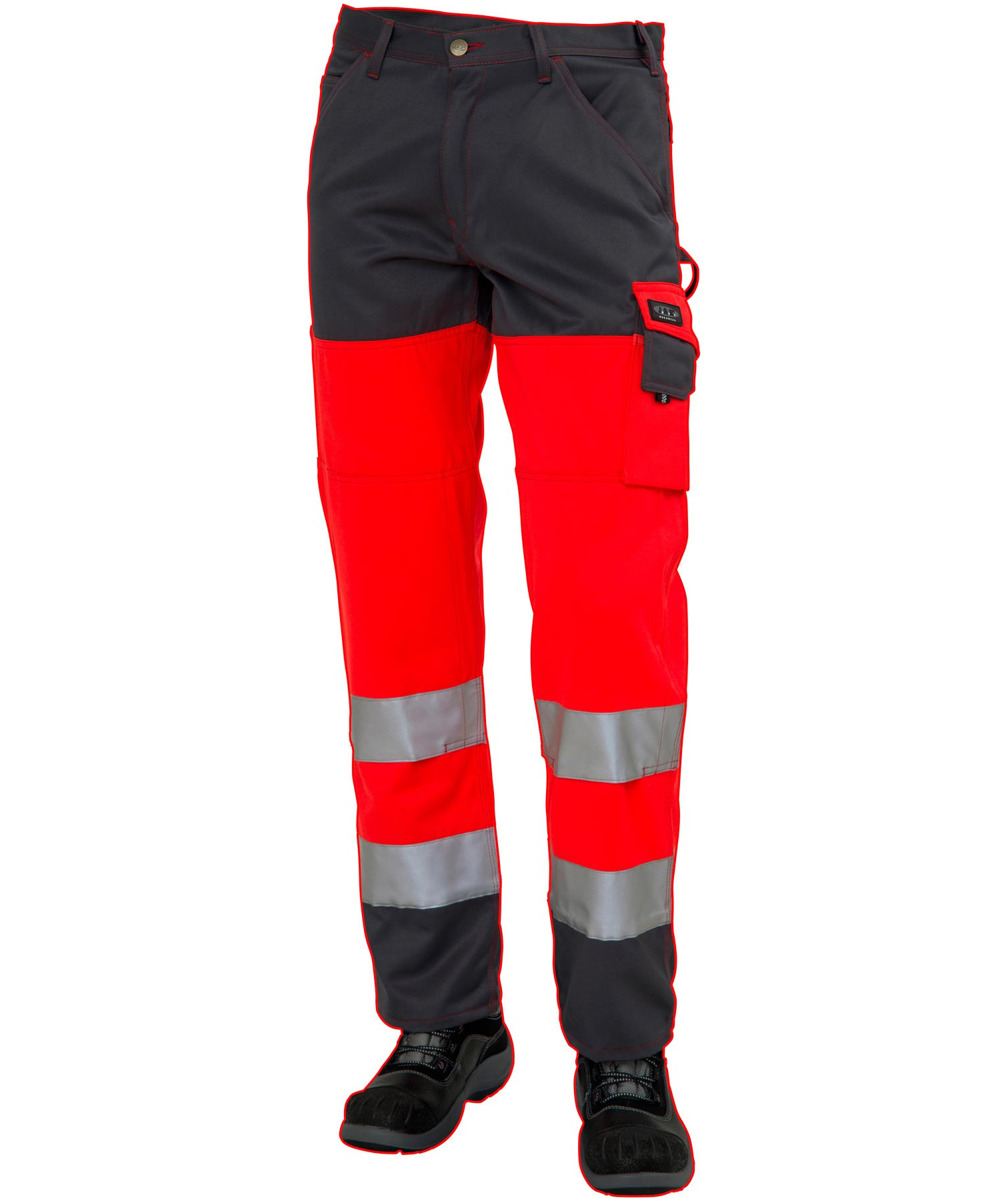 Hi-vis red/grey
