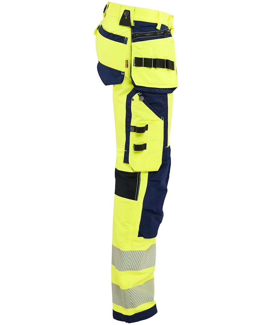 Bl&aring;kl&auml;der craftsman trousers full stretch, Hi-vis yellow/Marine blue, large image number 2