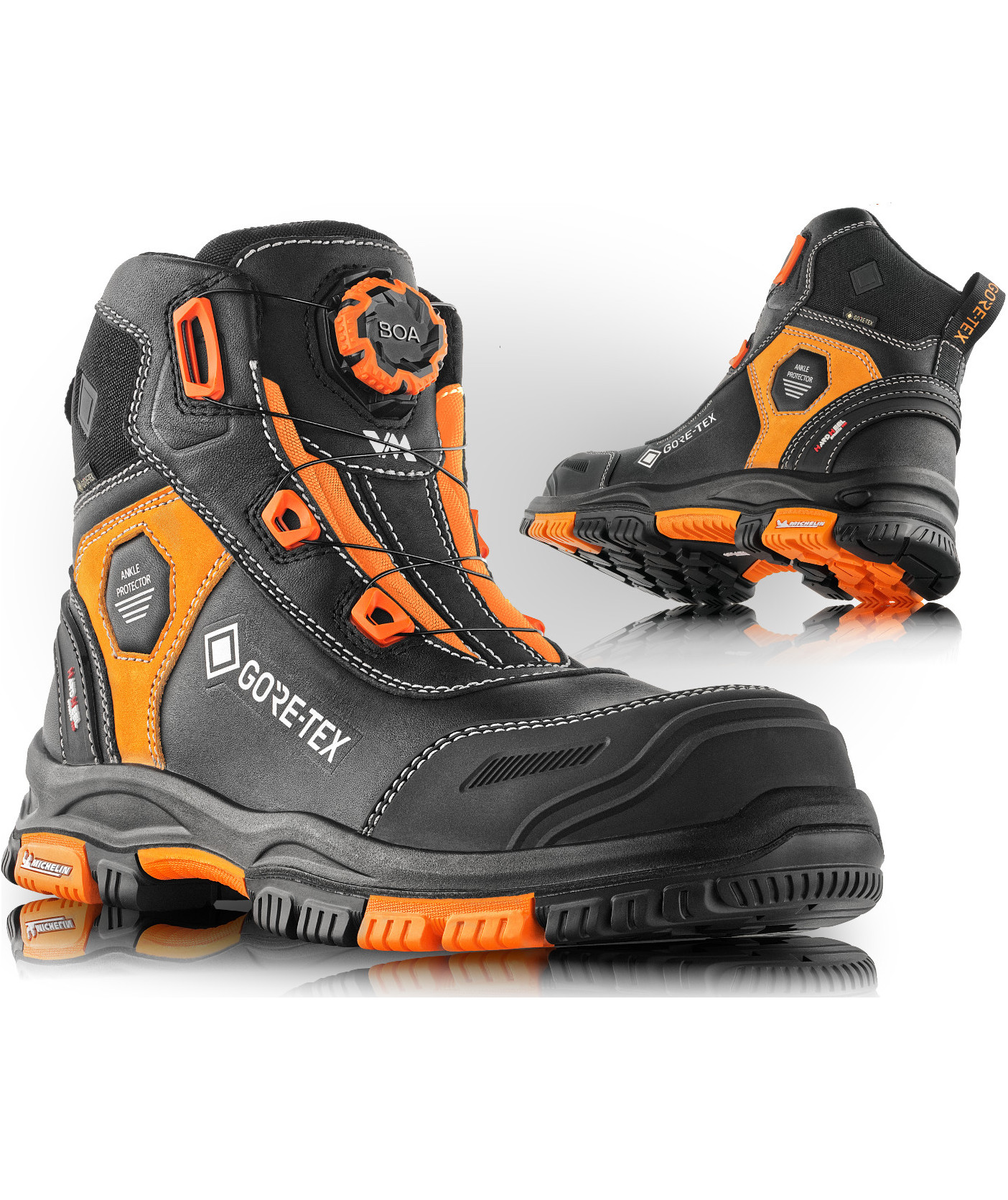 VM Footwear Vermont safety boots S7L, Black/Orange, large image number 2