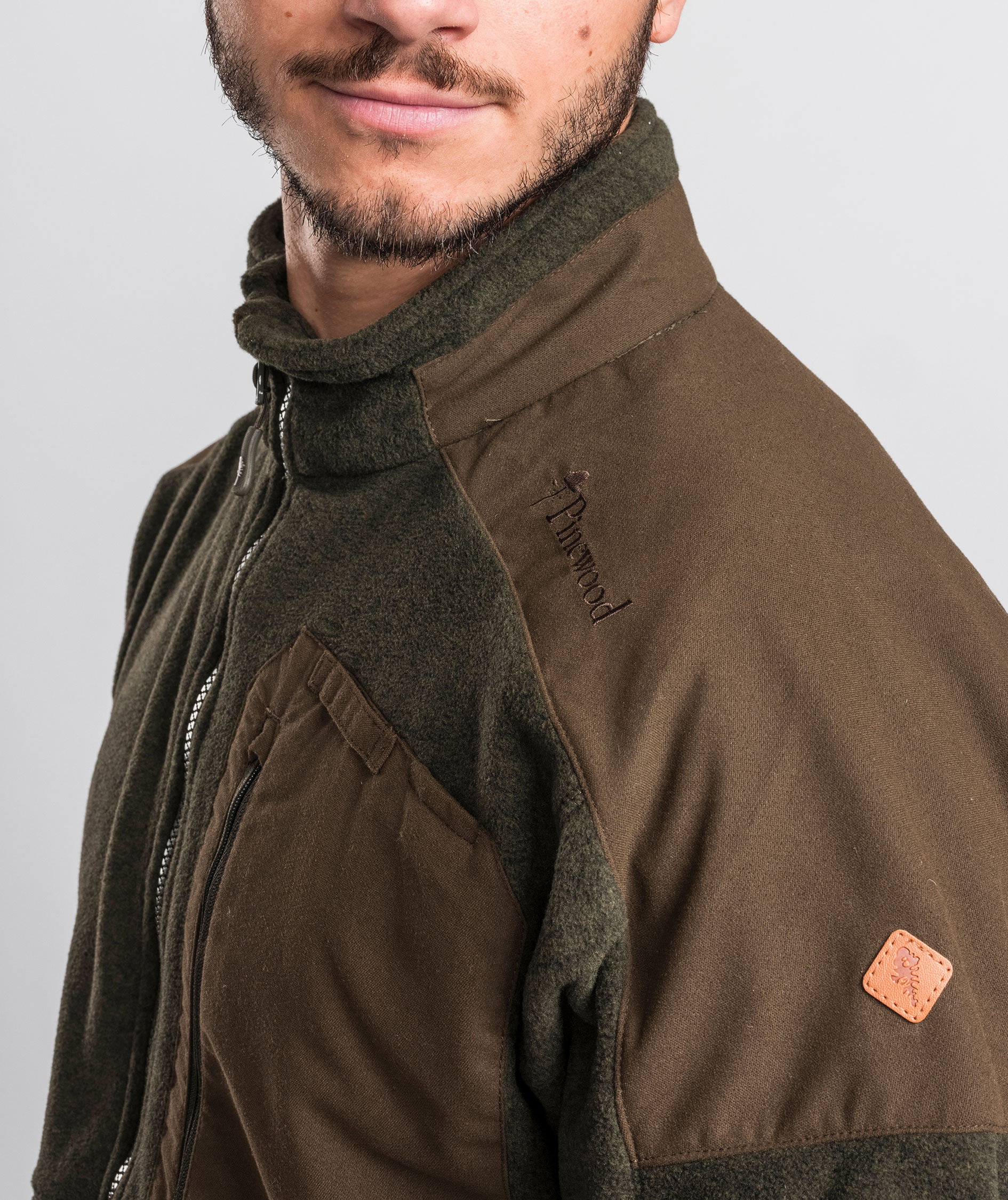 Pinewood&nbsp;Sm&aring;land Forest fleecejakke, Jagtgr&oslash;n, large image number 4