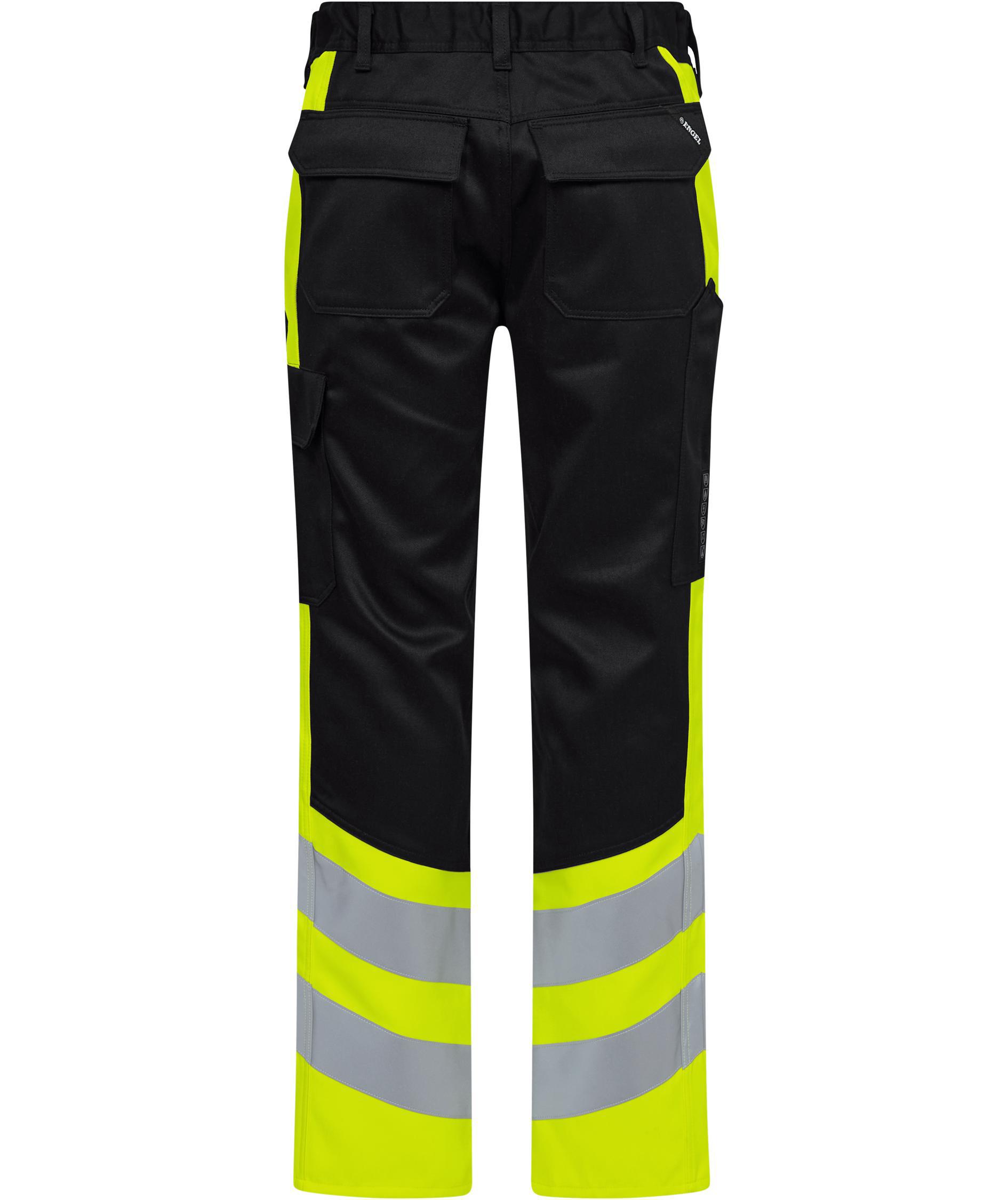 Engel Safety+ arbejdsbukser, Sort/Hi-Vis Gul, large image number 1