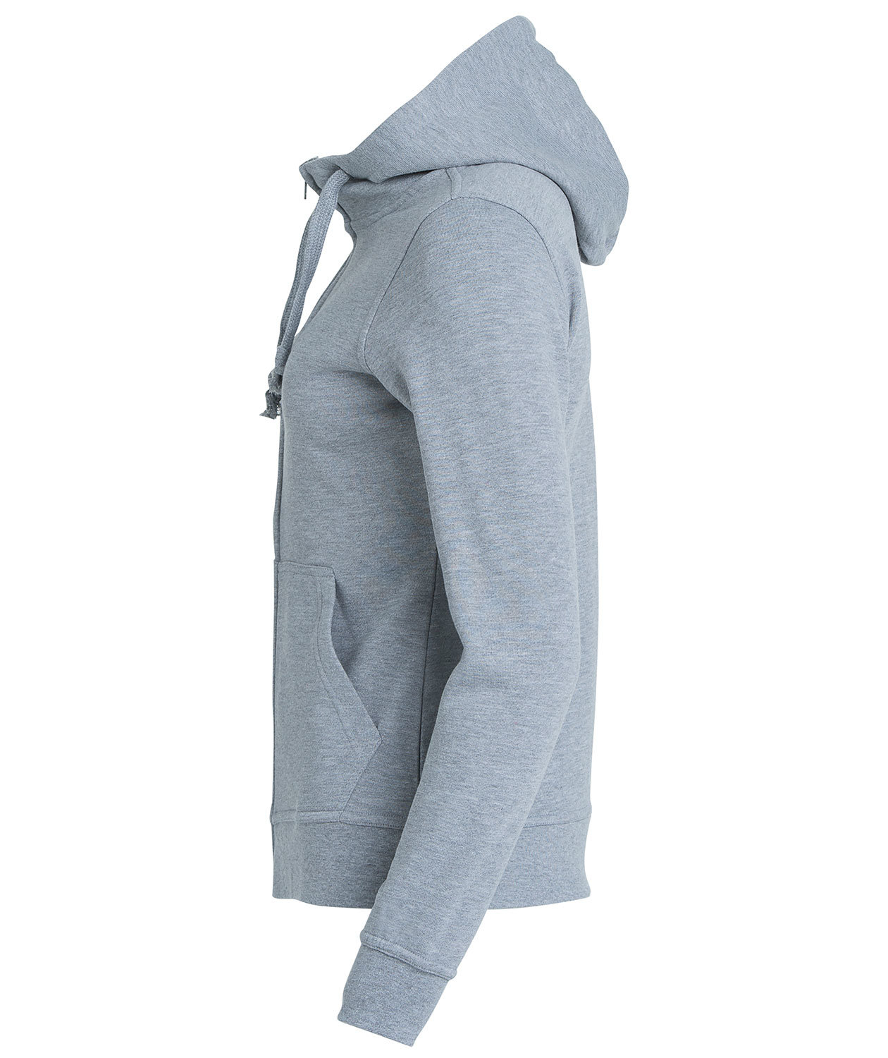 Clique Basic Hoody Zip dame h&aelig;ttetr&oslash;je, Gr&aring;&nbsp;Melange, large image number 1