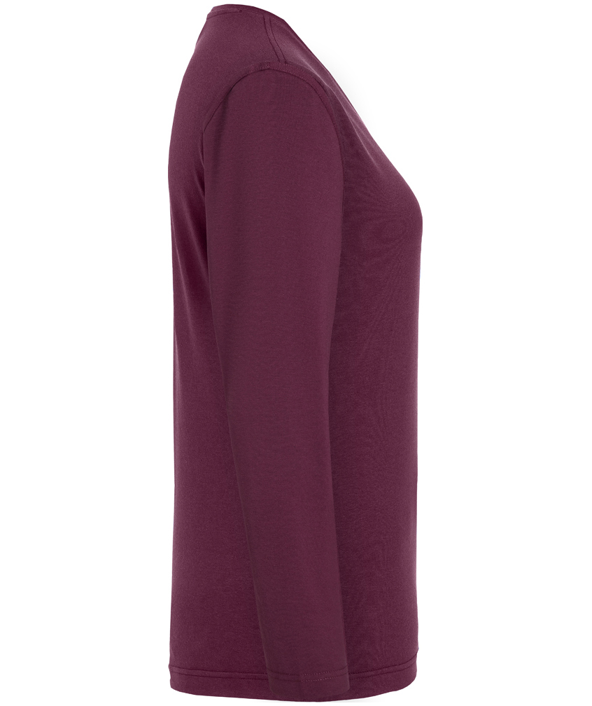 Karlowsky Casual-Flair women's long-sleeved shirt, Aubergine, large image number 4